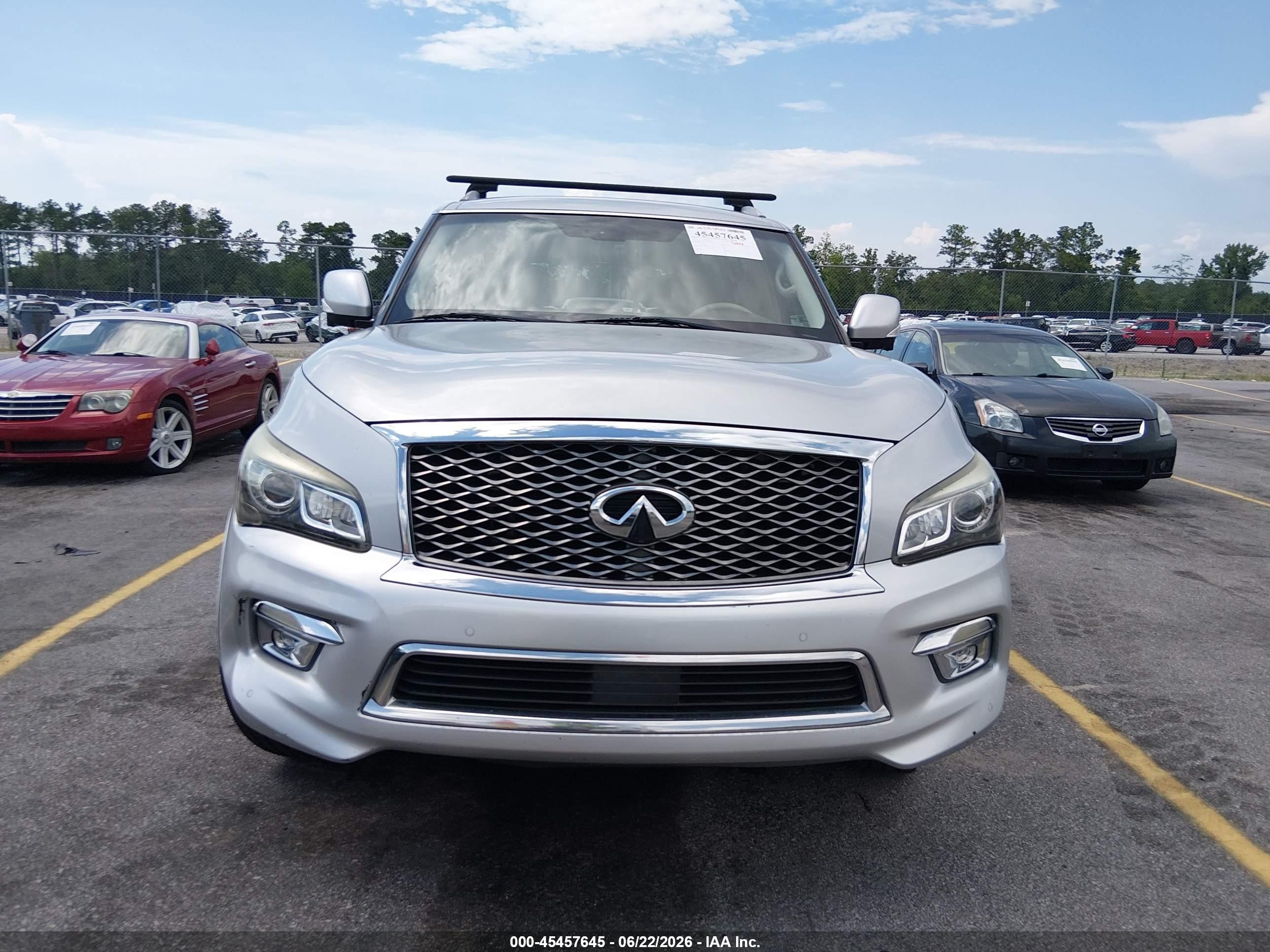 2015 Infiniti Qx80 Серебряный vin: JN8AZ2NF6F9570807