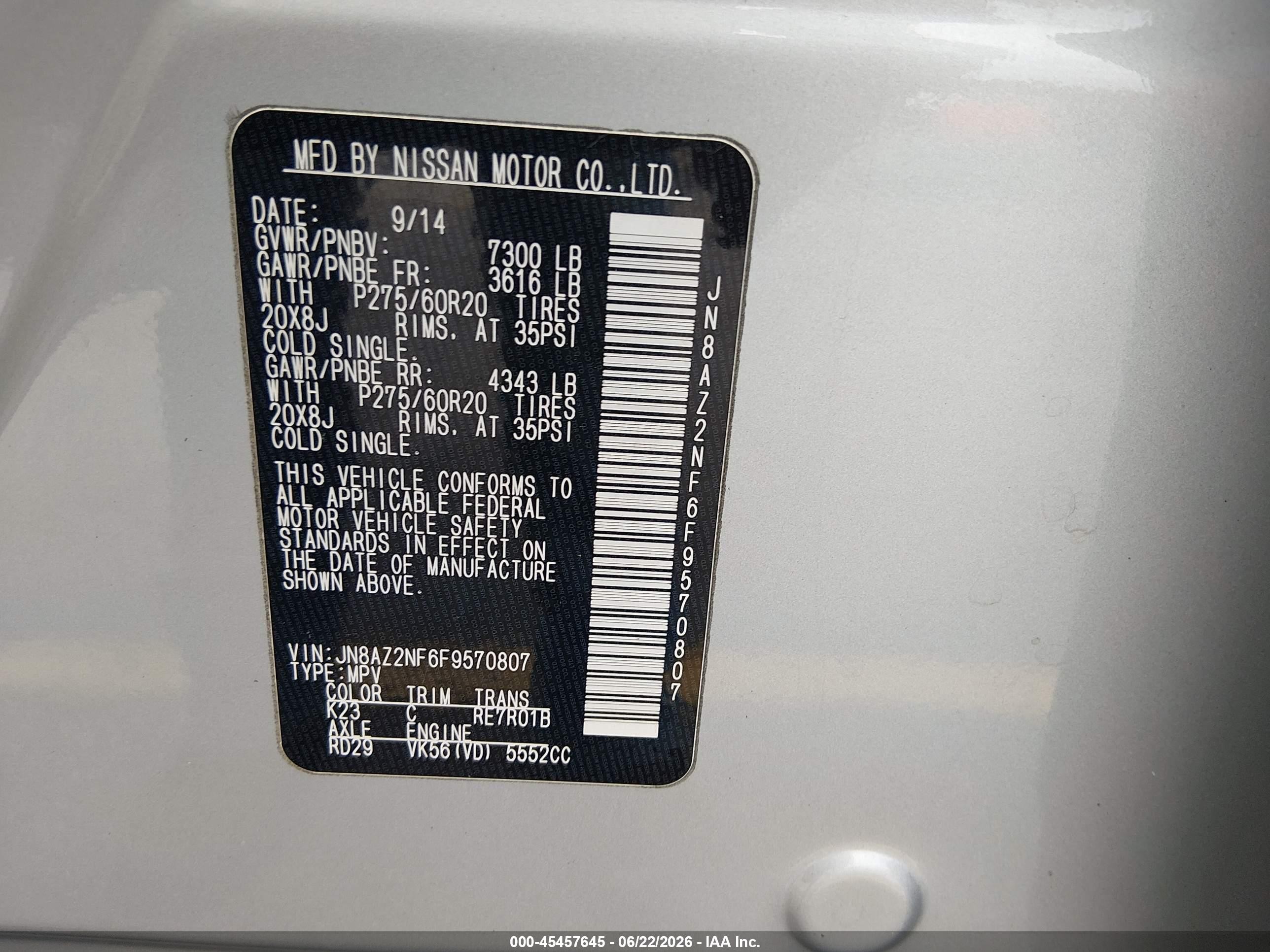 2015 Infiniti Qx80 Серебряный vin: JN8AZ2NF6F9570807