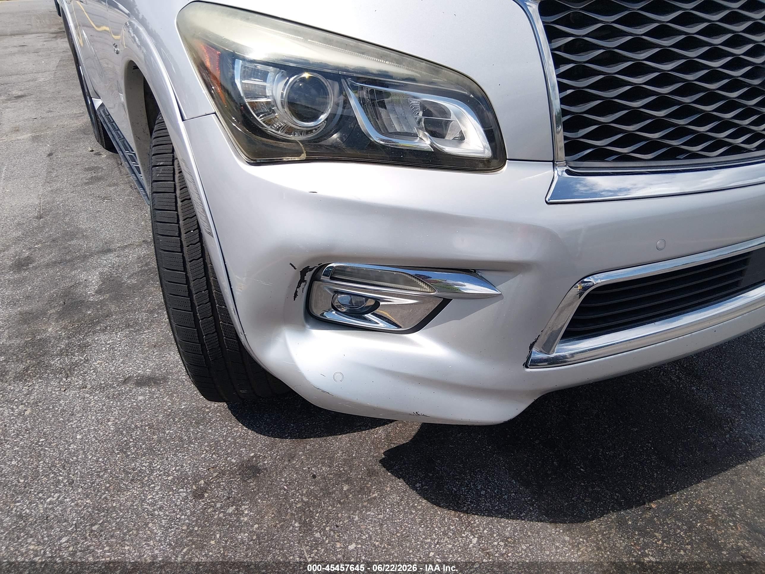 2015 Infiniti Qx80 Серебряный vin: JN8AZ2NF6F9570807