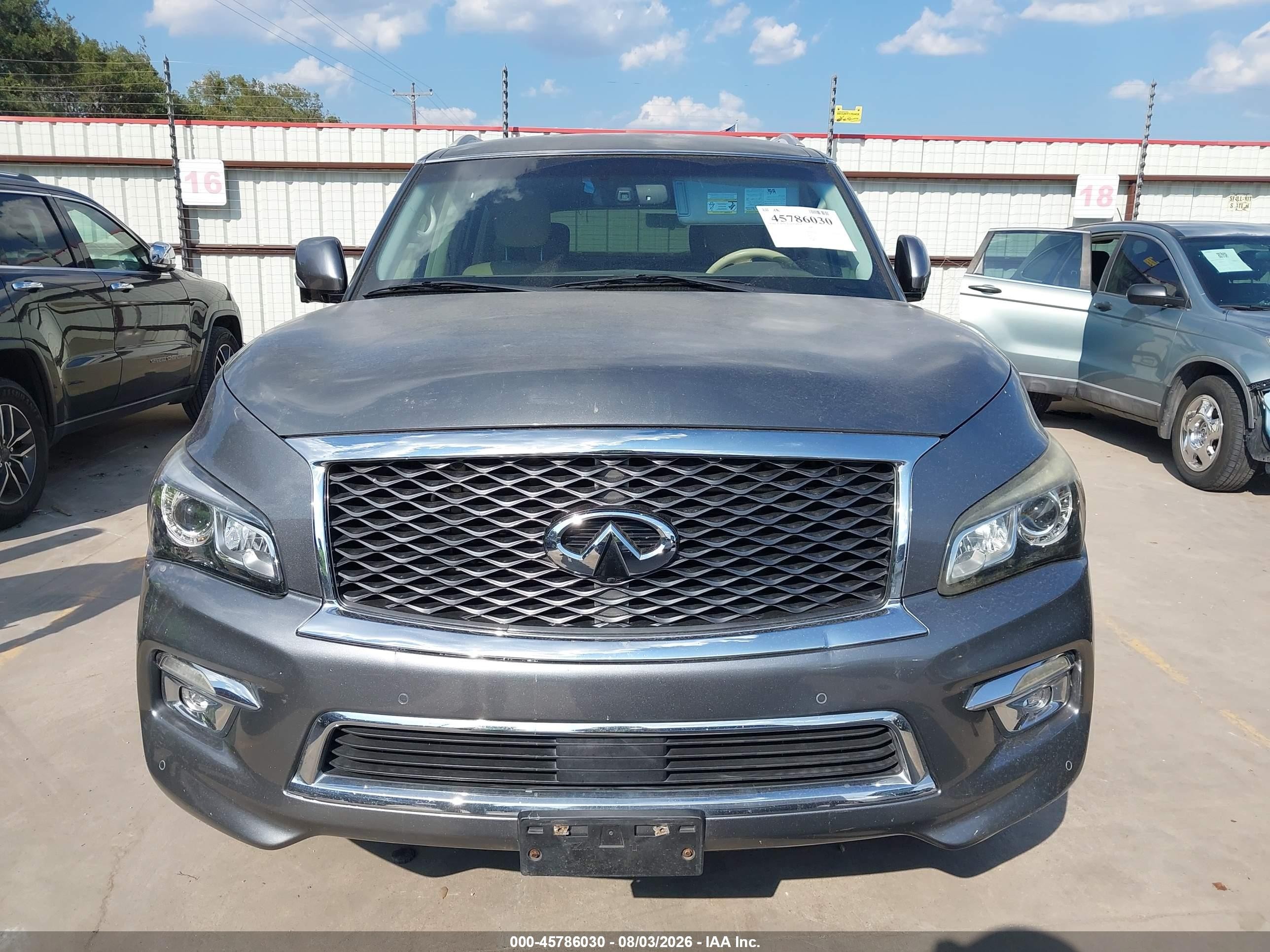 2015 Infiniti Qx80   Серый vin: JN8AZ2NF6F9571262