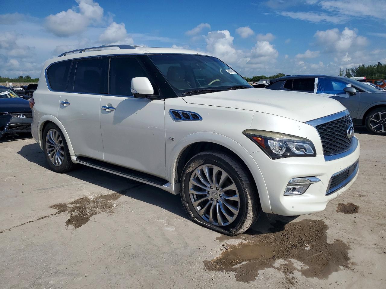 2015 Infiniti Qx80 Base Белый vin: JN8AZ2NF6F9573920