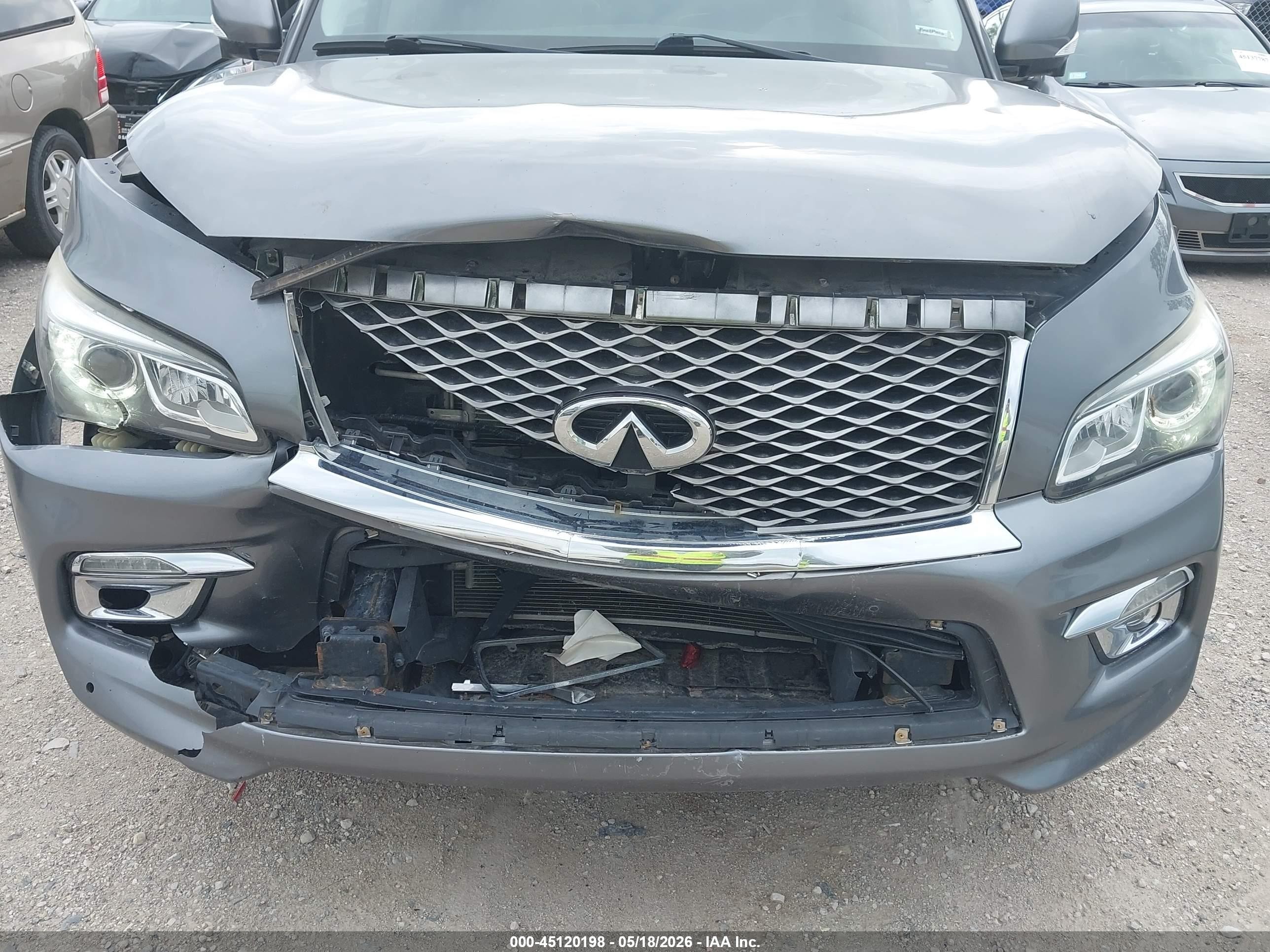 2015 Infiniti Qx80   Gray vin: JN8AZ2NF7F9570931