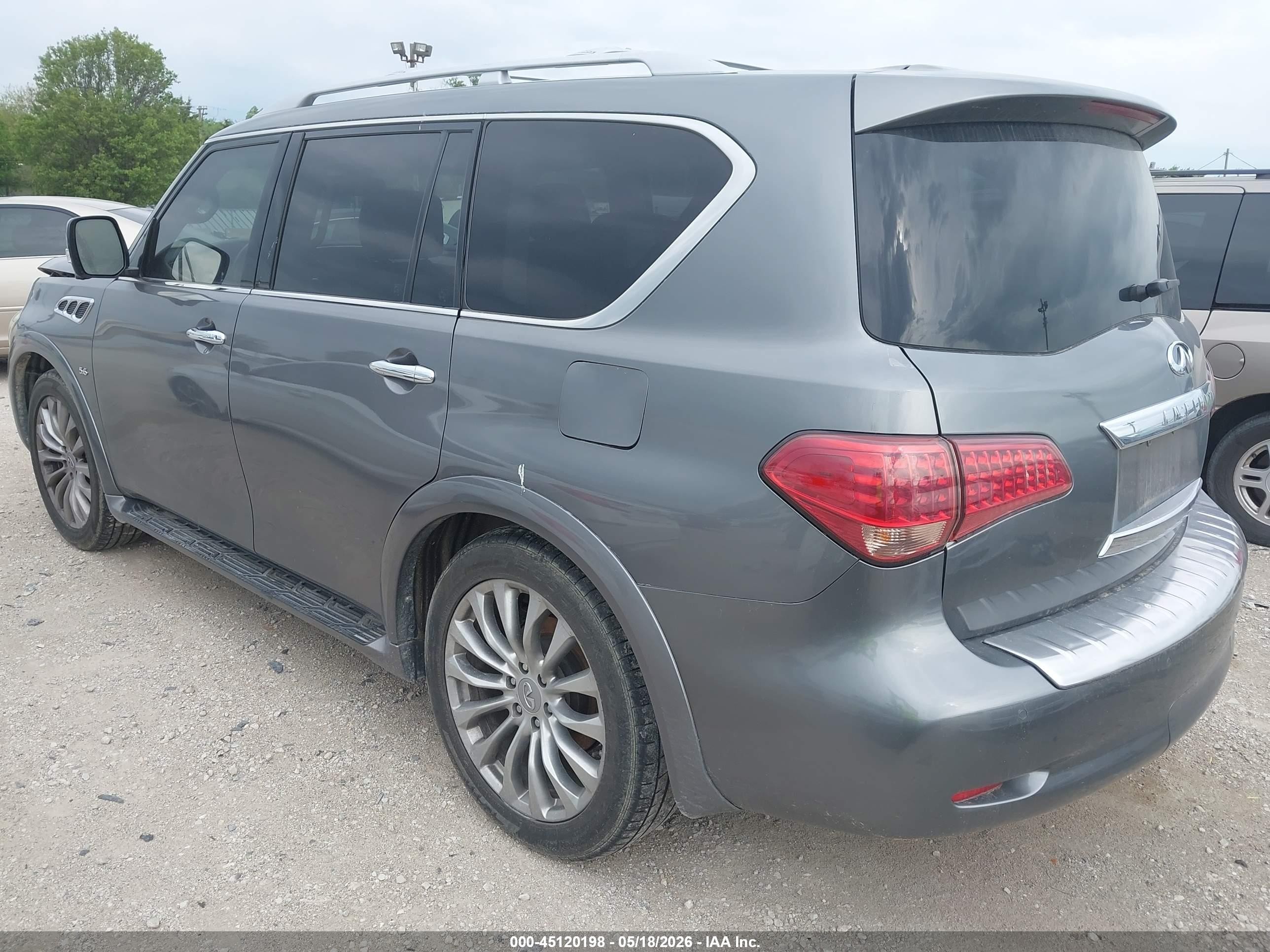 2015 Infiniti Qx80   Gray vin: JN8AZ2NF7F9570931
