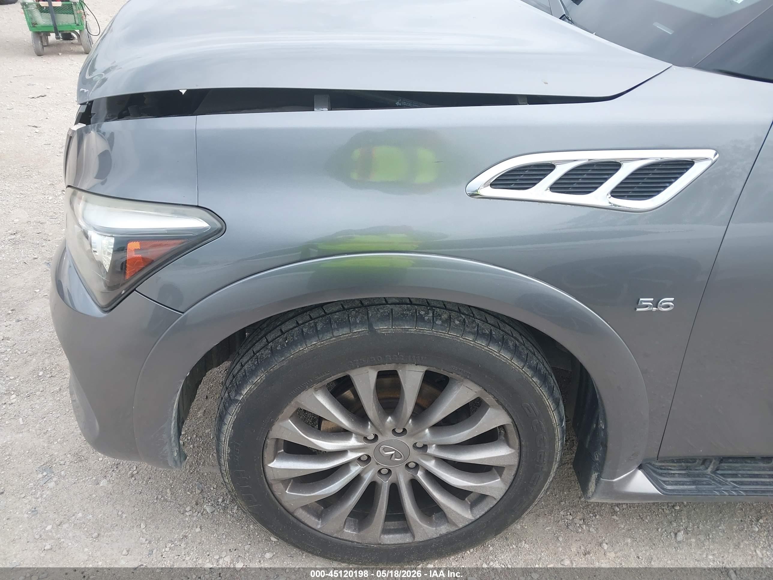 2015 Infiniti Qx80   Gray vin: JN8AZ2NF7F9570931