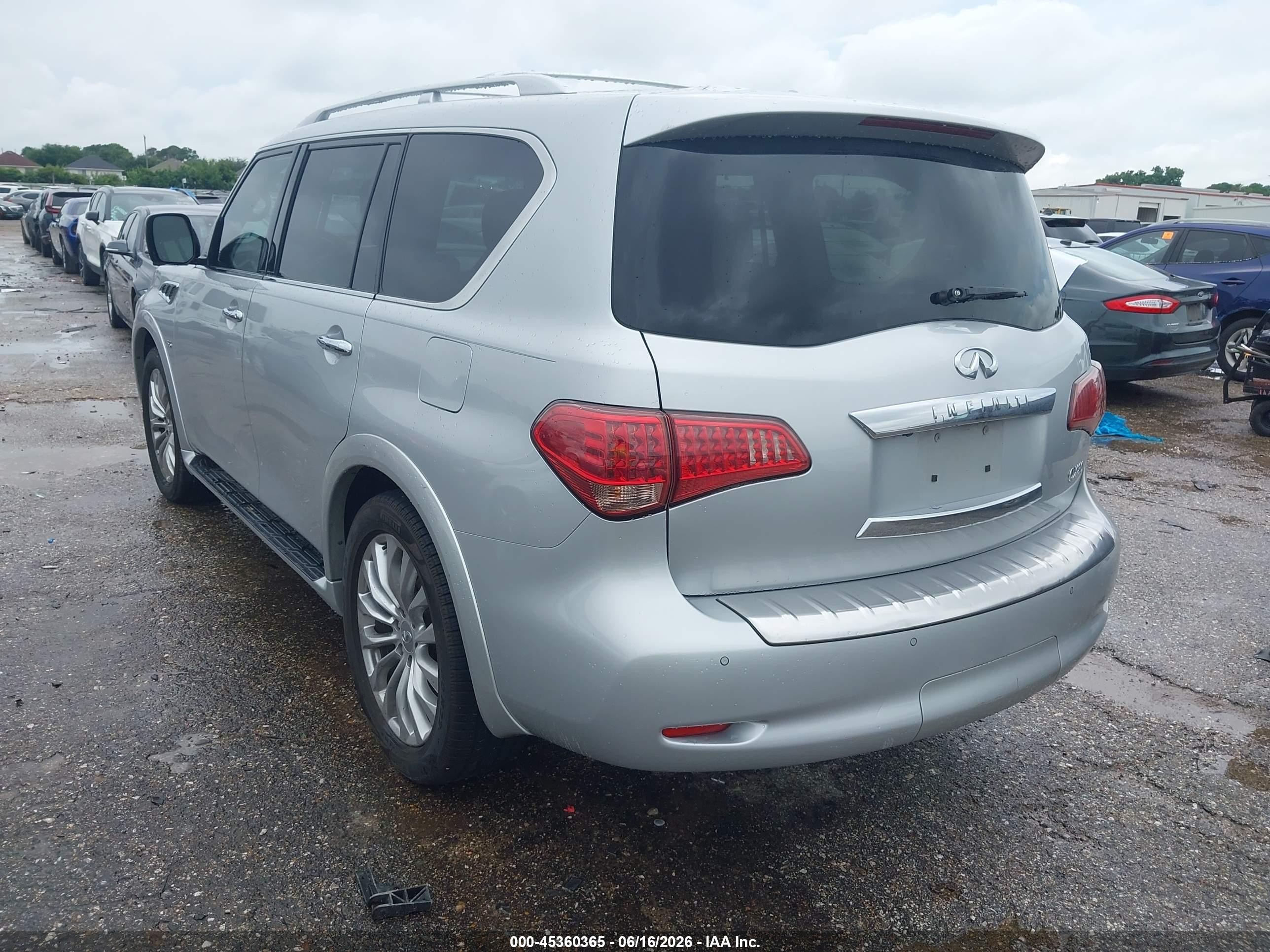 2015 Infiniti Qx80   Silver vin: JN8AZ2NF7F9572369