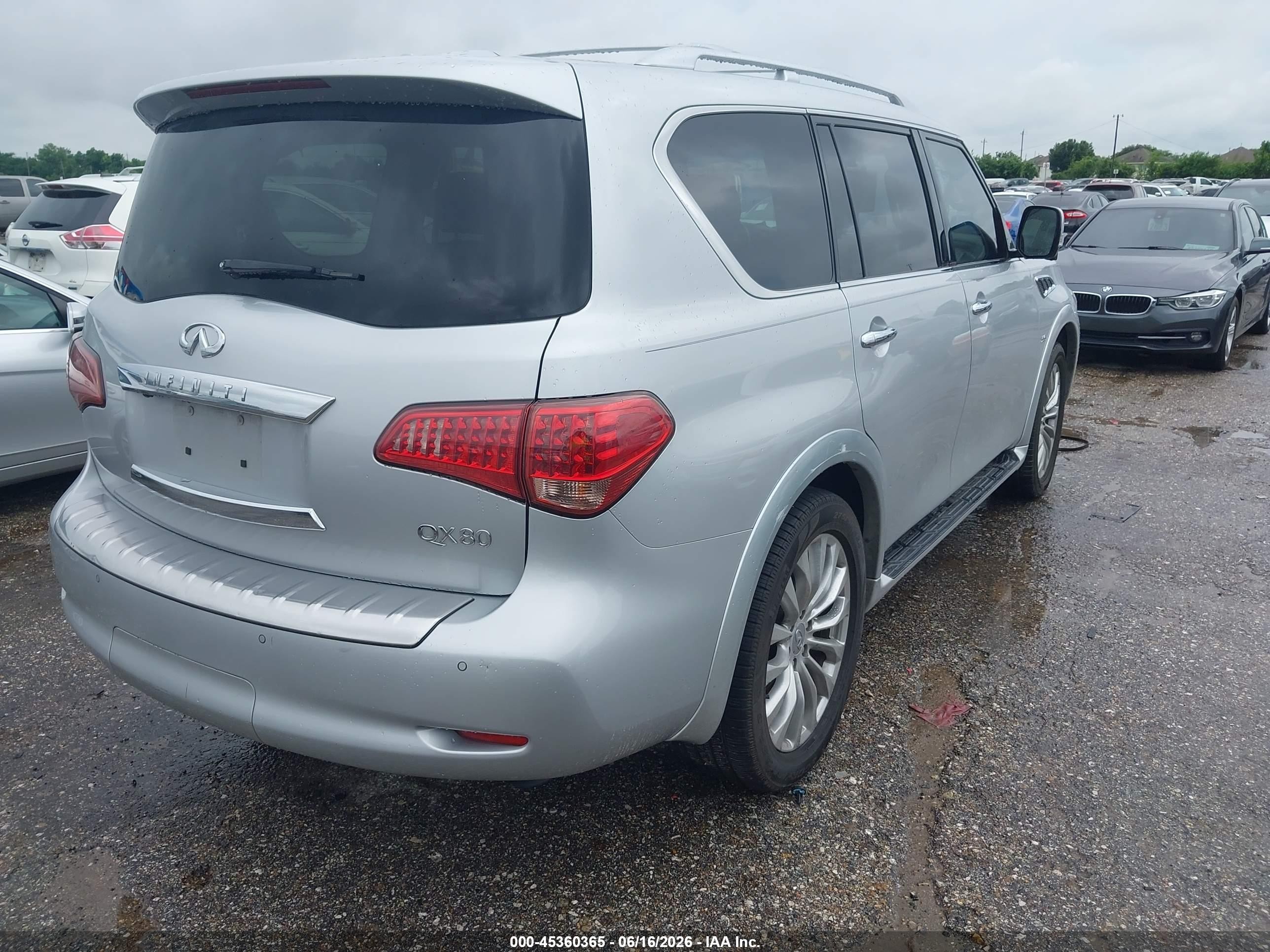 2015 Infiniti Qx80   Silver vin: JN8AZ2NF7F9572369