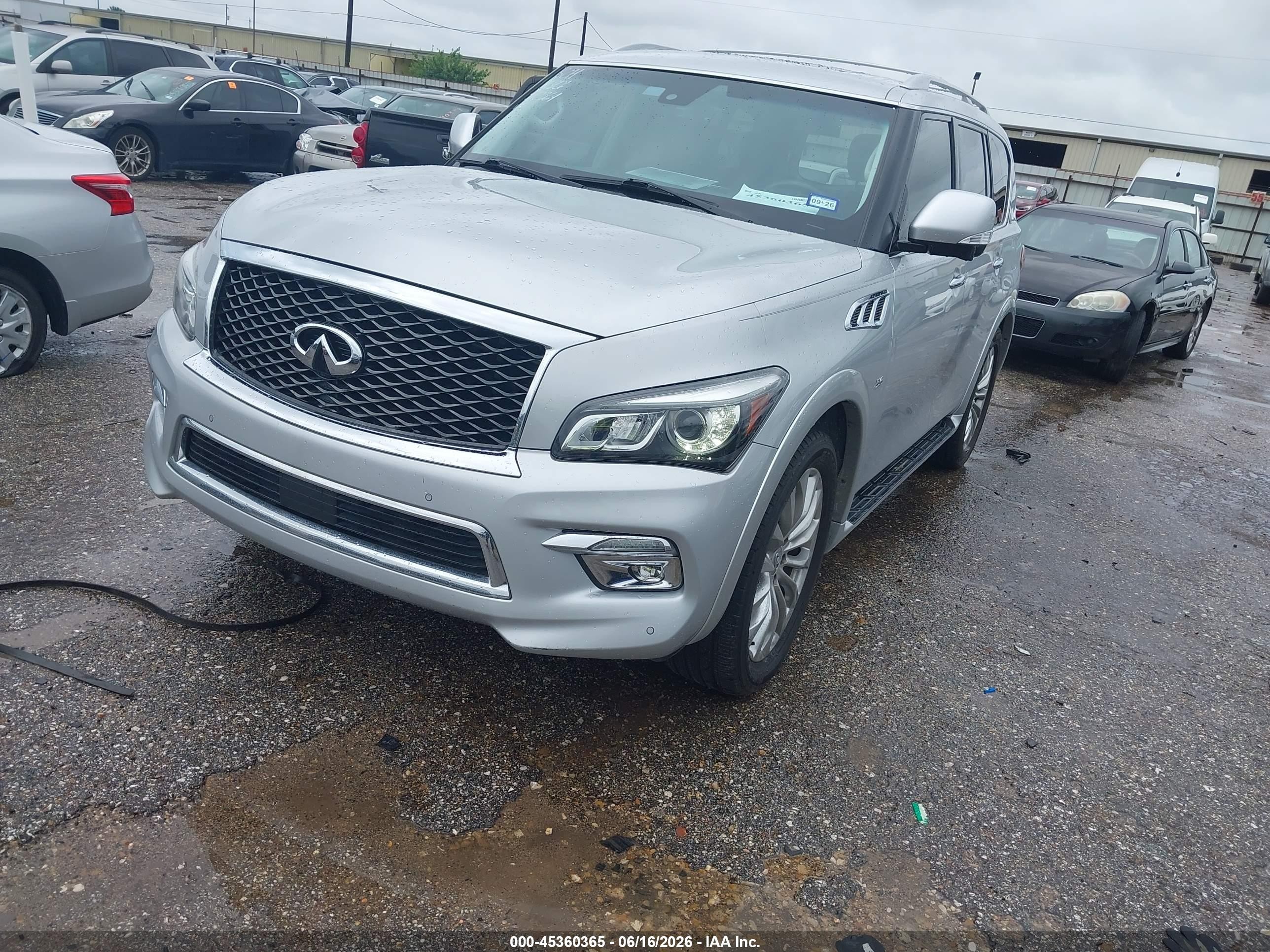 2015 Infiniti Qx80   Silver vin: JN8AZ2NF7F9572369
