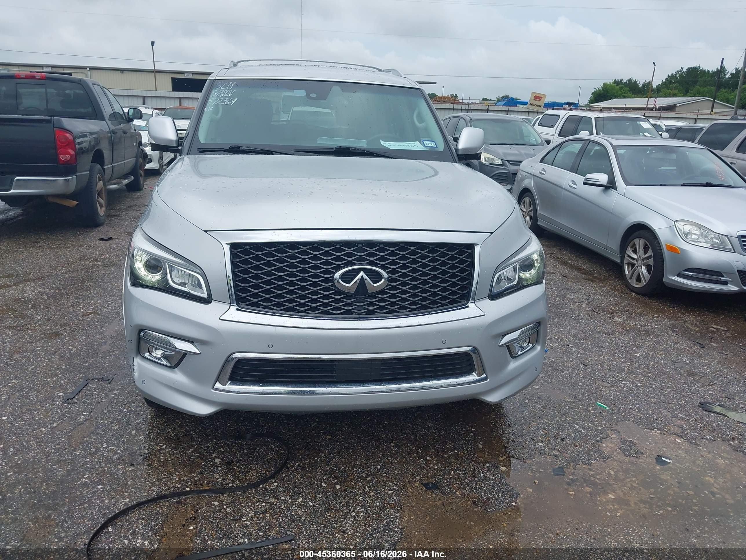 2015 Infiniti Qx80   Silver vin: JN8AZ2NF7F9572369