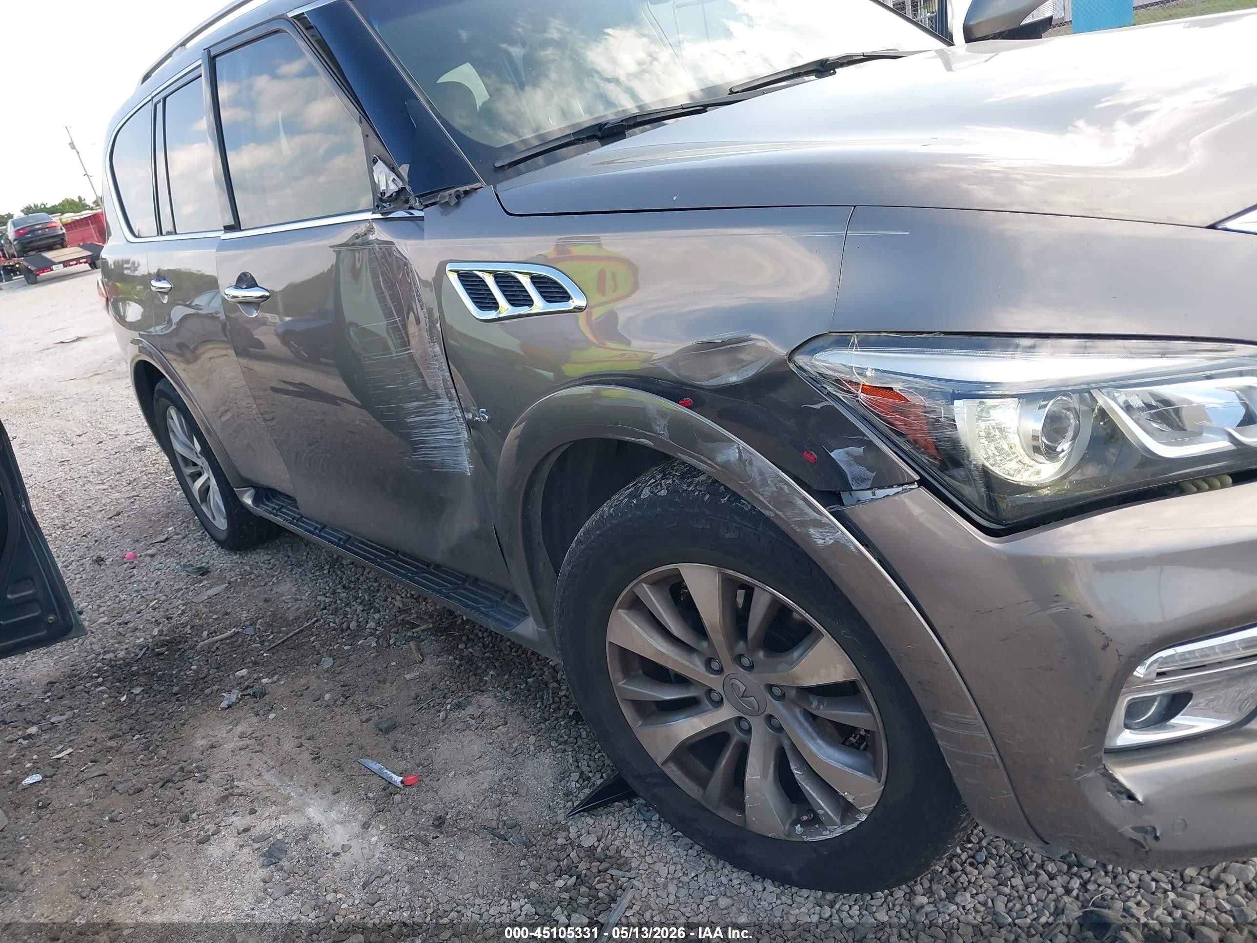 2015 Infiniti Qx80   Gray vin: JN8AZ2NF7F9572789