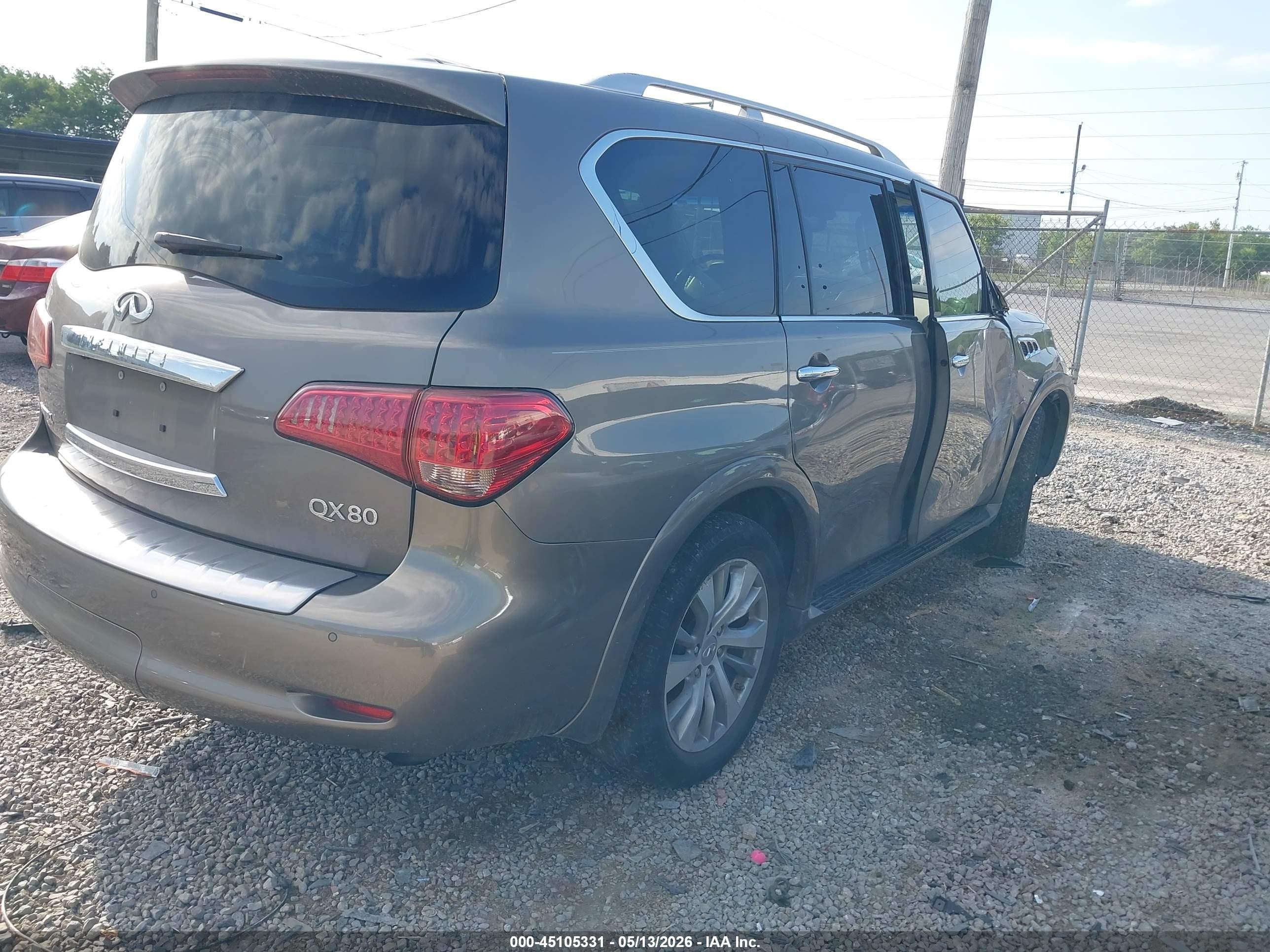 2015 Infiniti Qx80   Gray vin: JN8AZ2NF7F9572789
