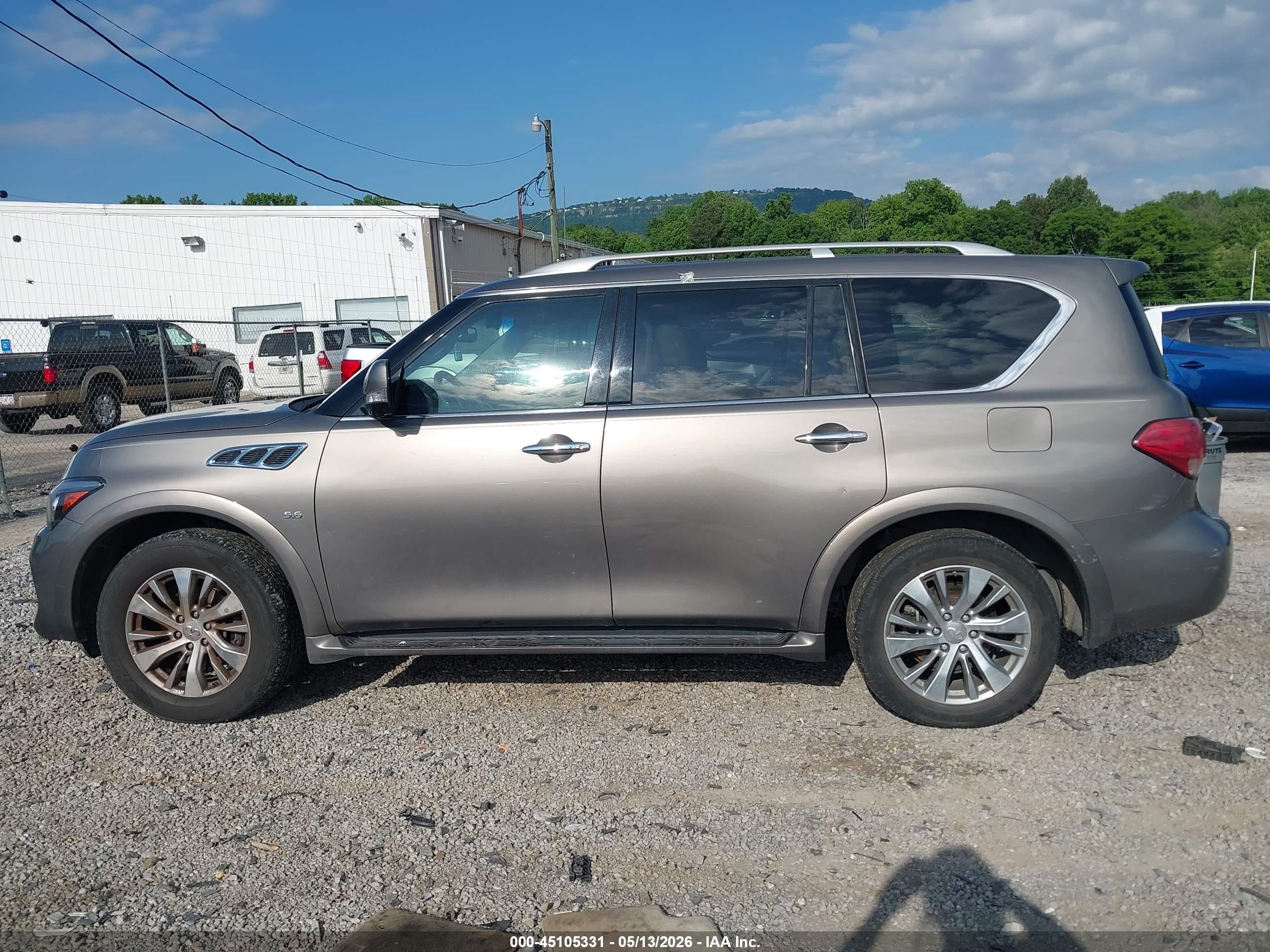 2015 Infiniti Qx80   Gray vin: JN8AZ2NF7F9572789