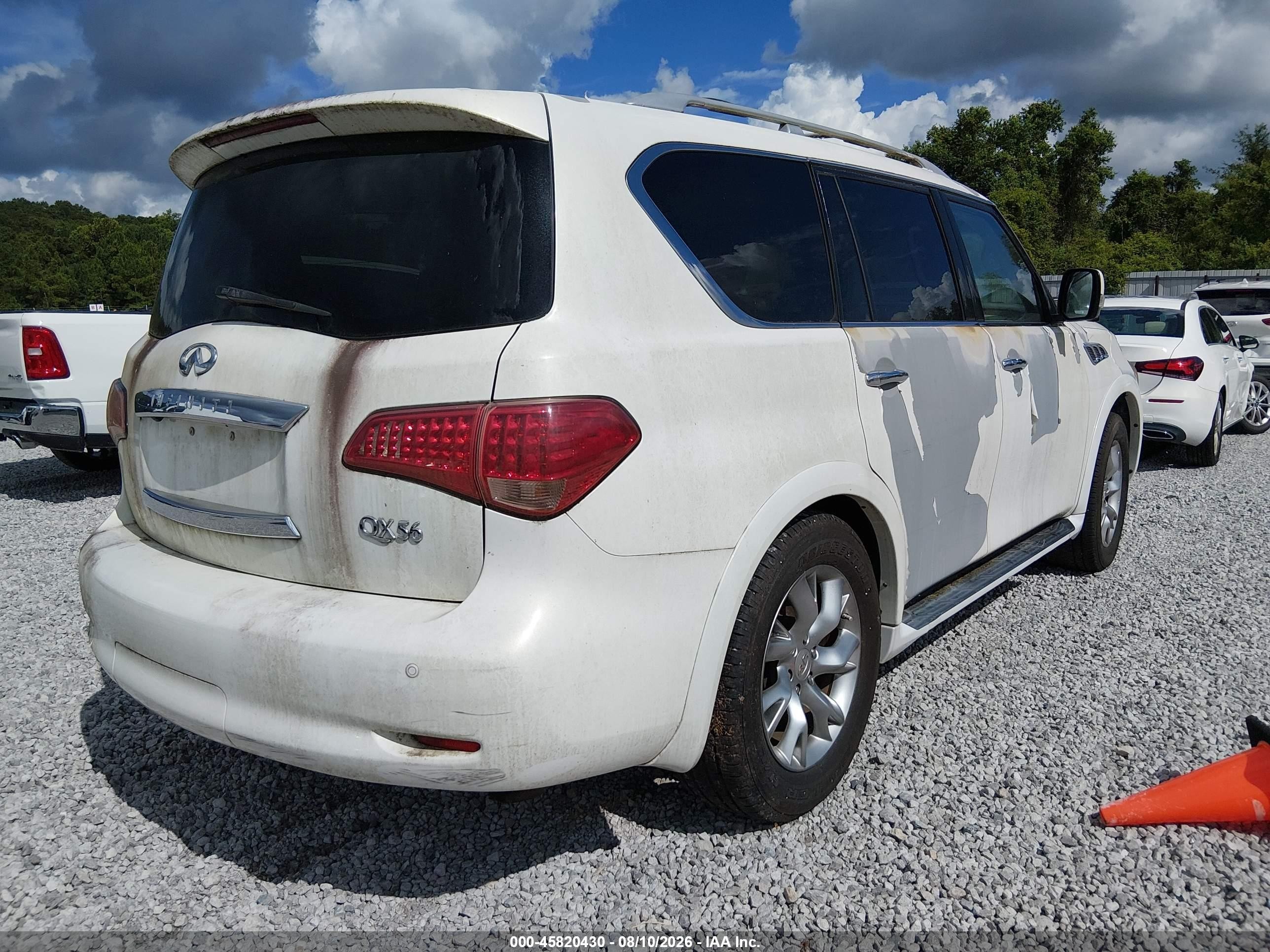2011 Infiniti Qx56   White vin: JN8AZ2NF8B9500171