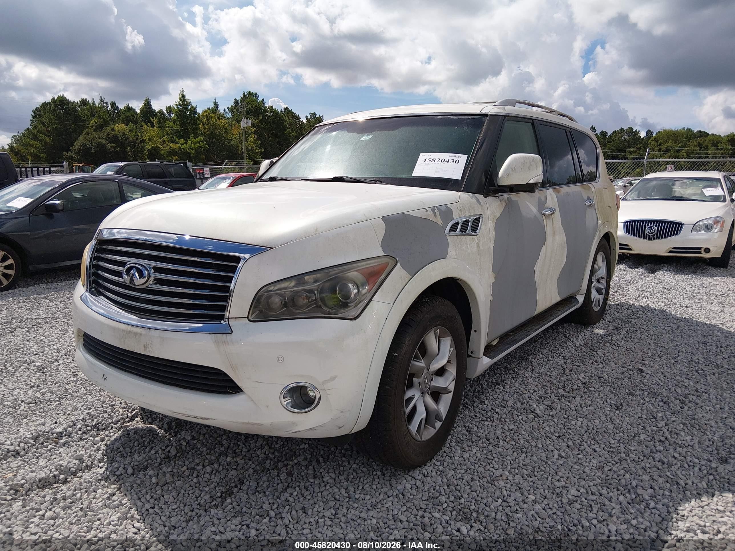 2011 Infiniti Qx56   White vin: JN8AZ2NF8B9500171
