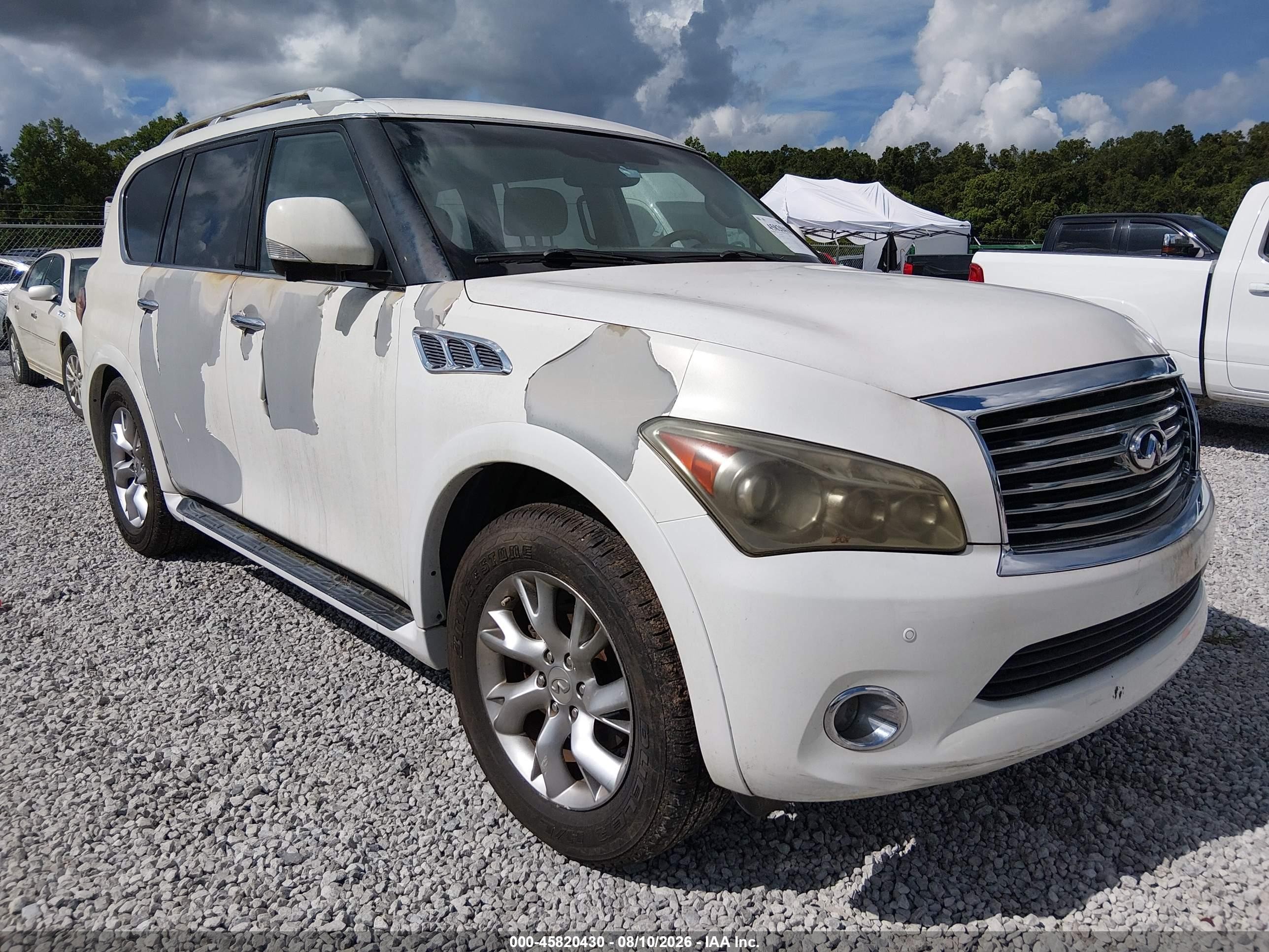2011 Infiniti Qx56   White vin: JN8AZ2NF8B9500171