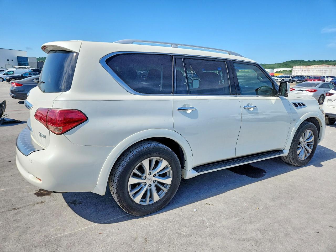 2015 Infiniti Qx80 Base White vin: JN8AZ2NF8F9570260