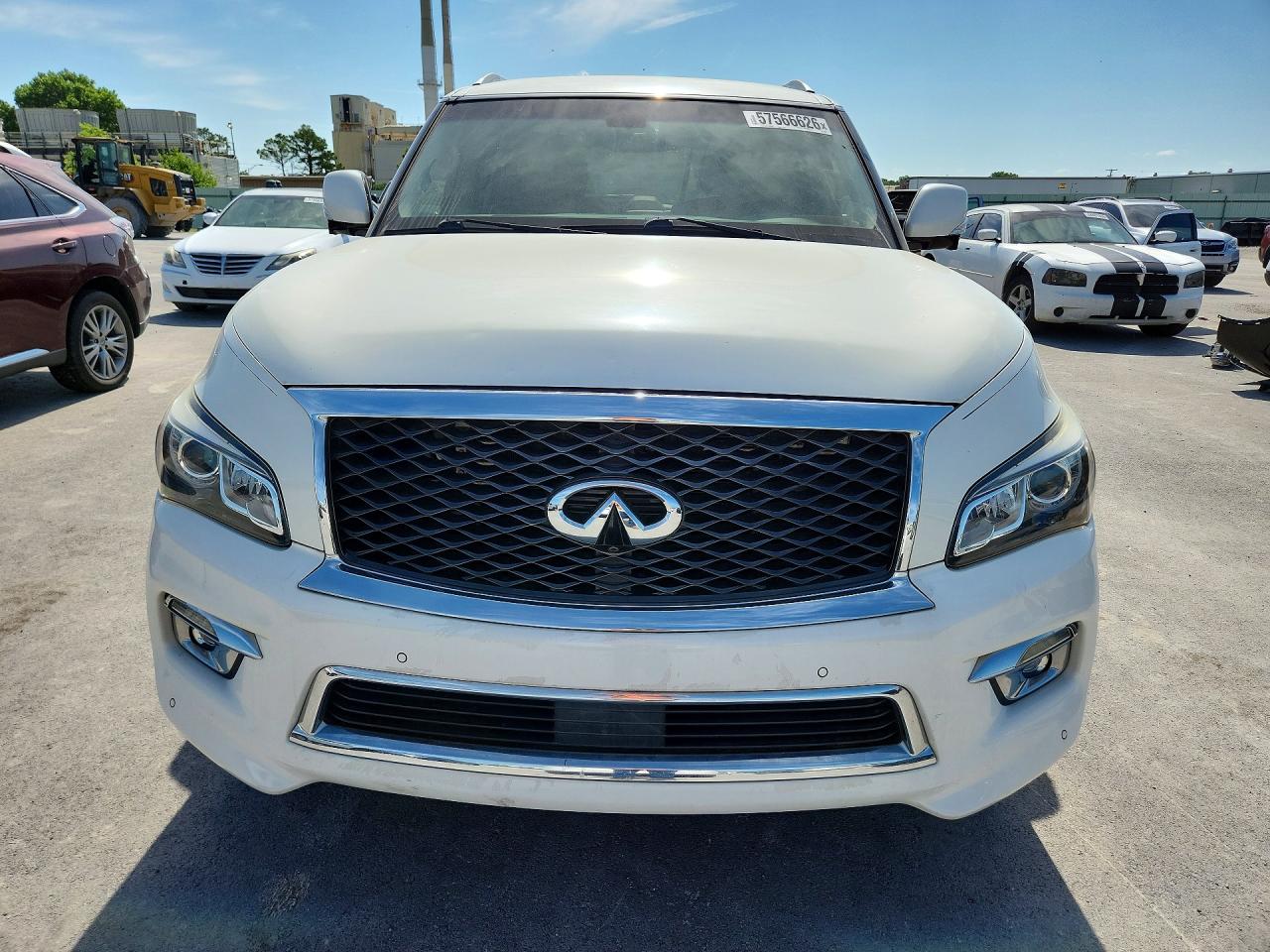 2015 Infiniti Qx80 Base White vin: JN8AZ2NF8F9570260