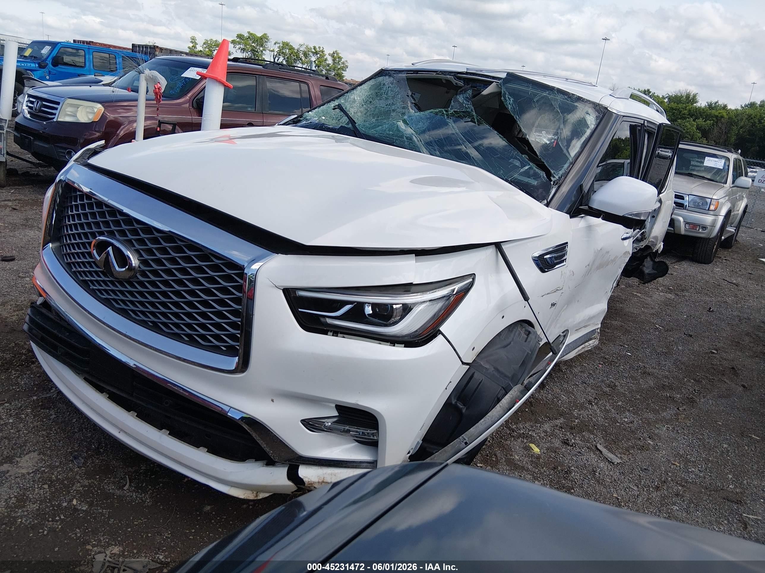 2018 Infiniti Qx80 White vin: JN8AZ2NF8J9664745