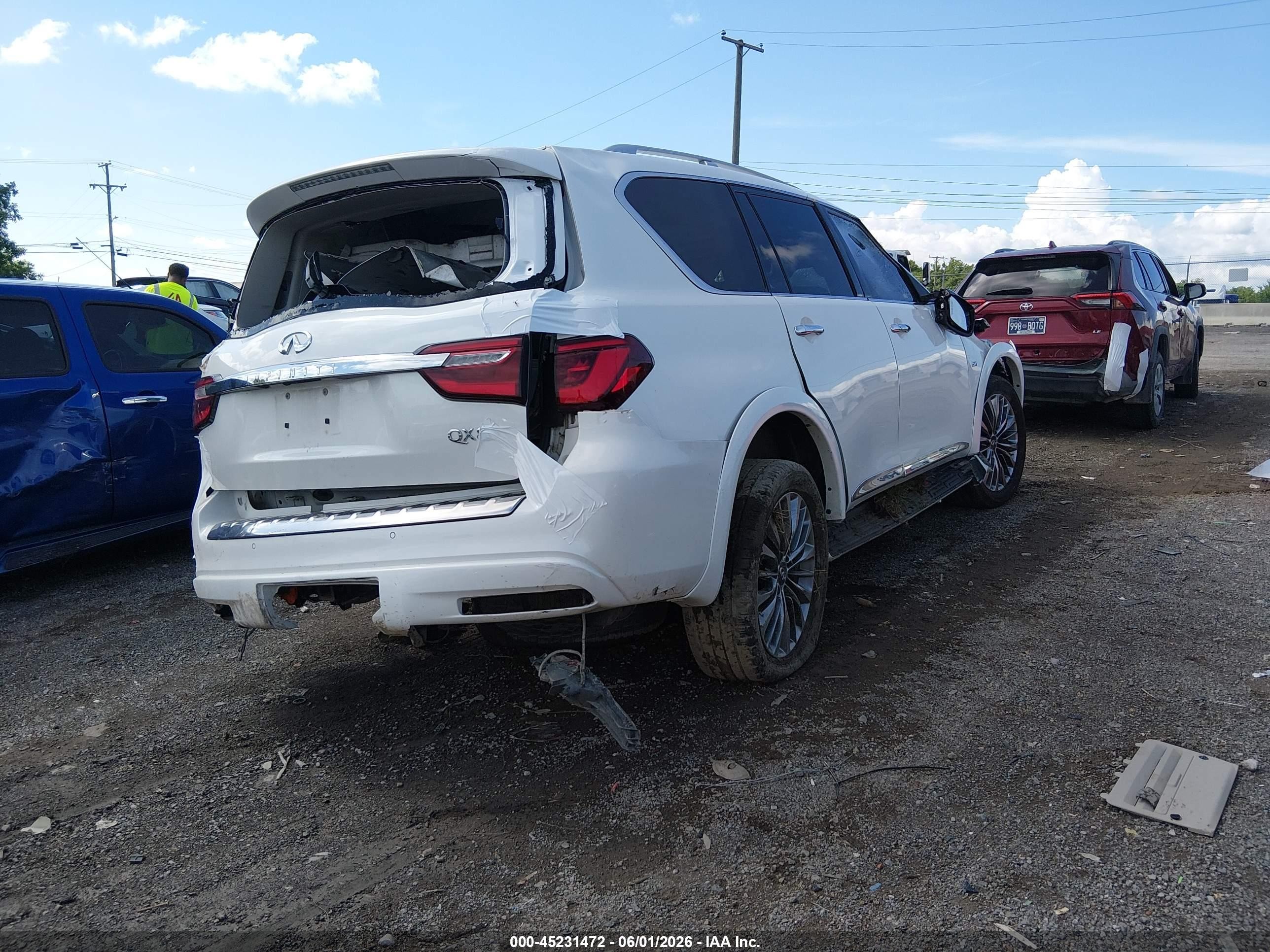 2018 Infiniti Qx80 White vin: JN8AZ2NF8J9664745
