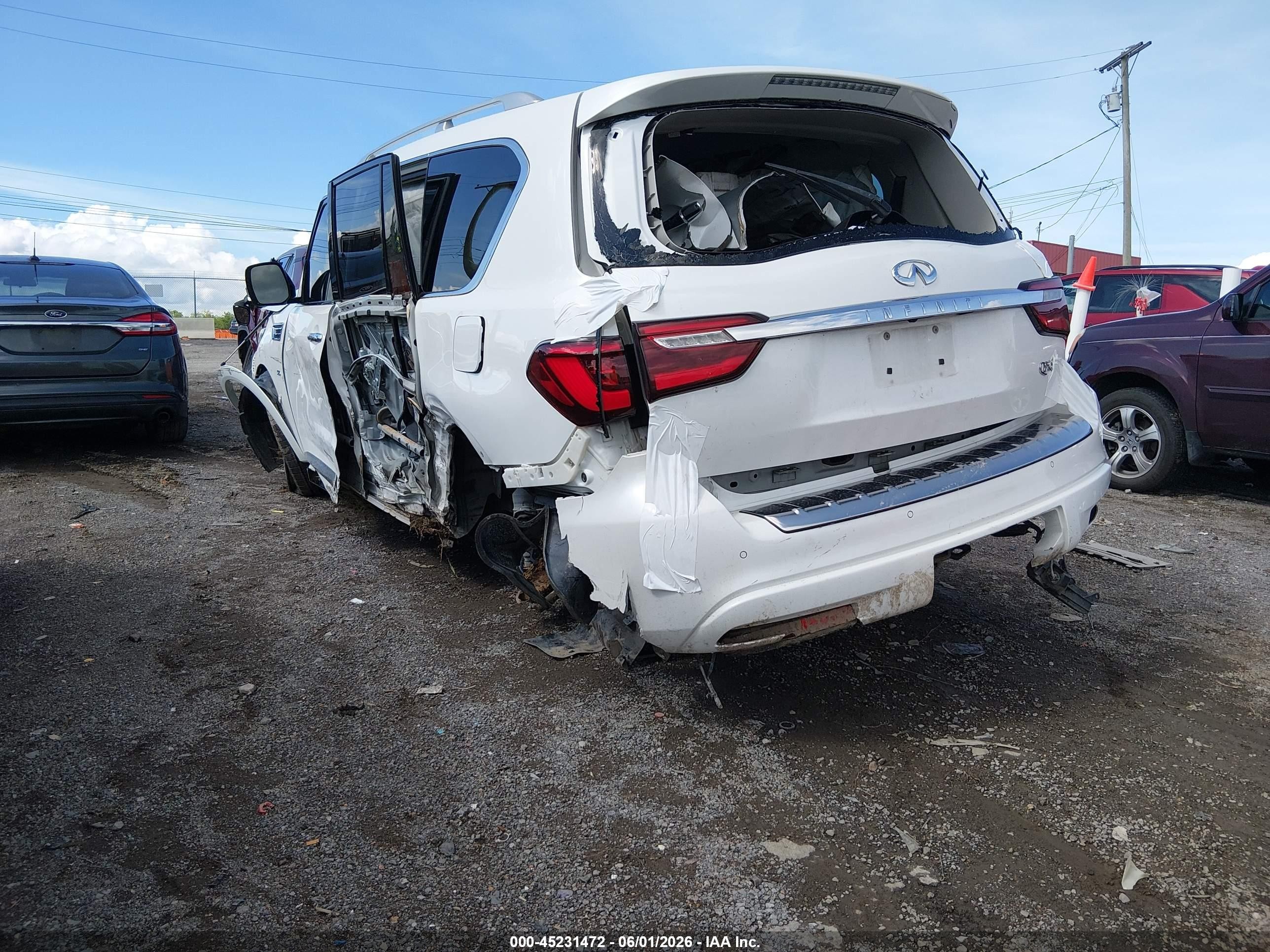 2018 Infiniti Qx80 White vin: JN8AZ2NF8J9664745
