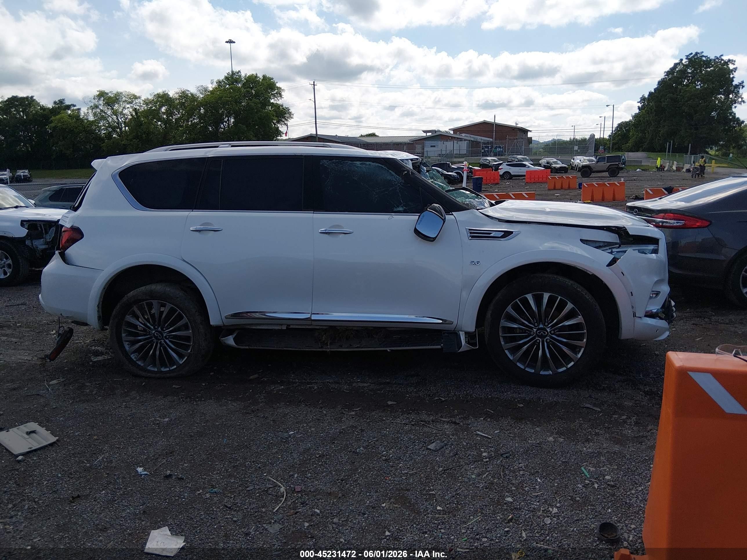 2018 Infiniti Qx80 White vin: JN8AZ2NF8J9664745