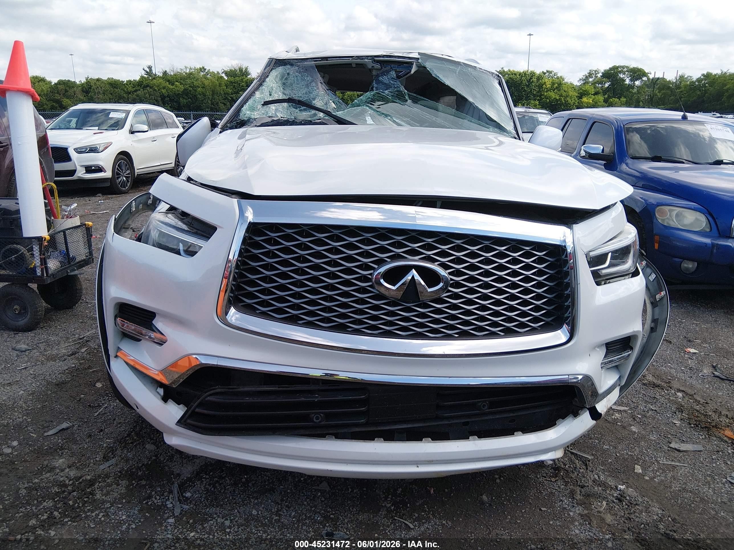 2018 Infiniti Qx80 White vin: JN8AZ2NF8J9664745