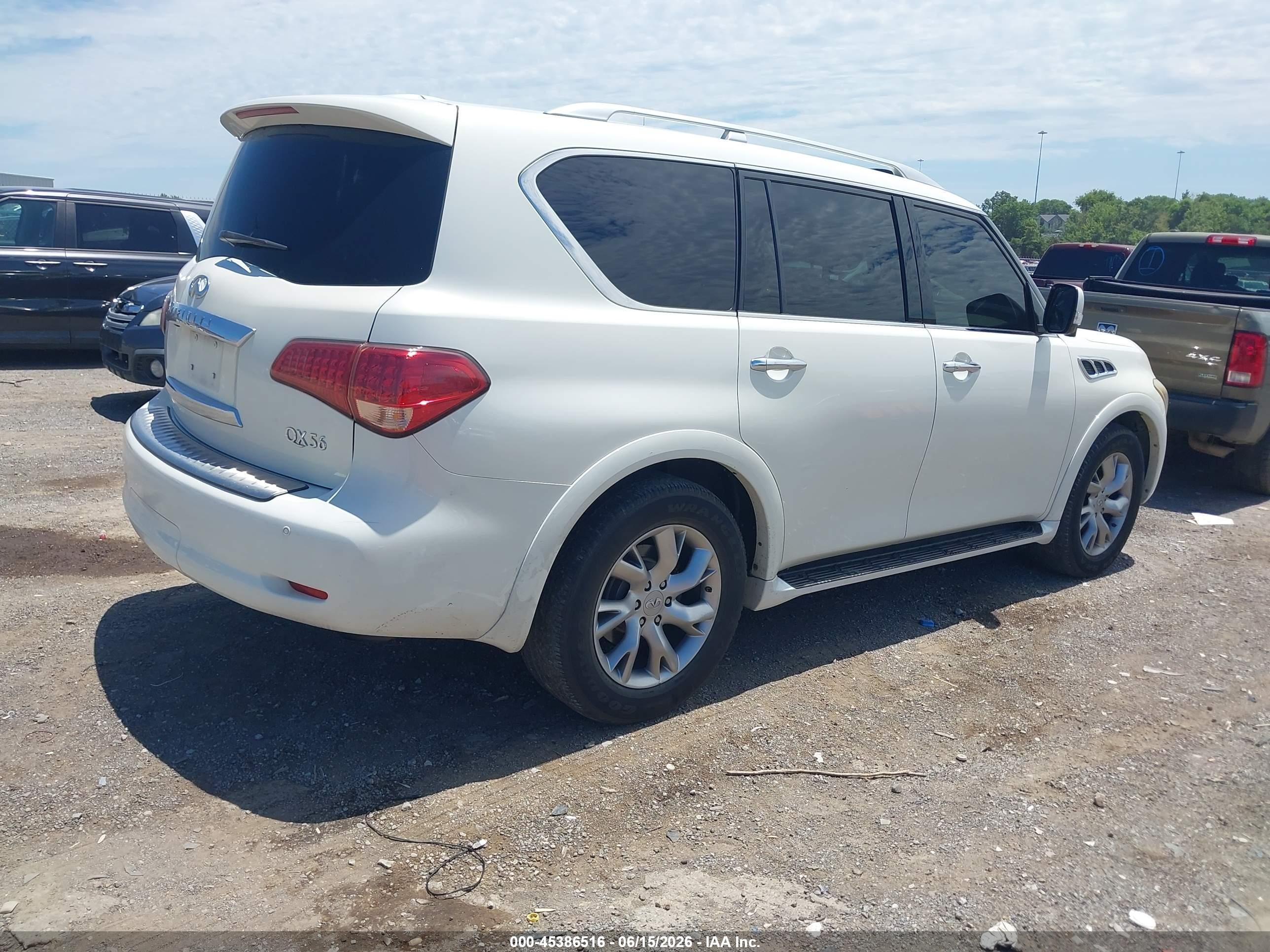 2012 Infiniti Qx56   White vin: JN8AZ2NF9C9519488