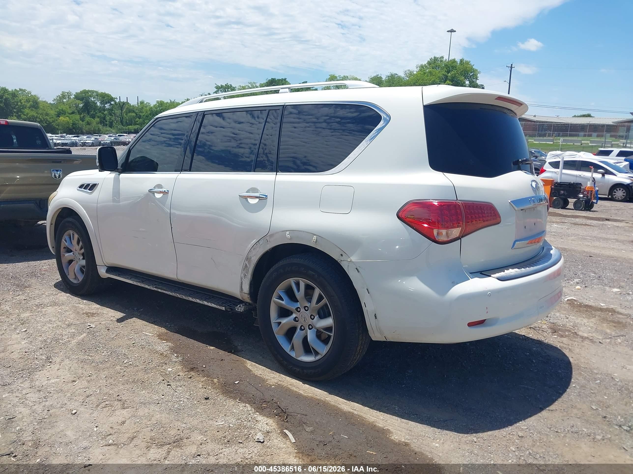 2012 Infiniti Qx56   White vin: JN8AZ2NF9C9519488