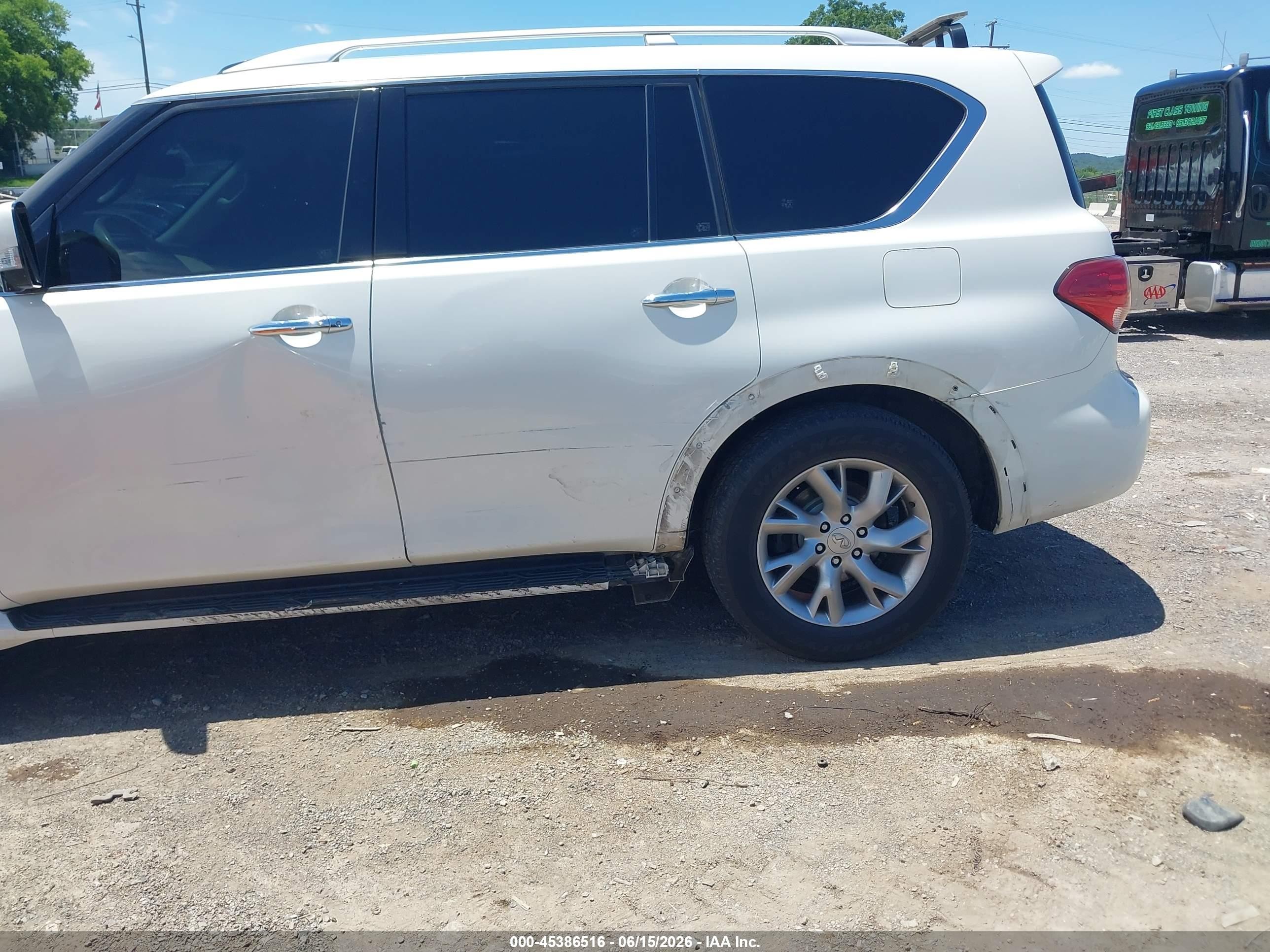 2012 Infiniti Qx56   White vin: JN8AZ2NF9C9519488