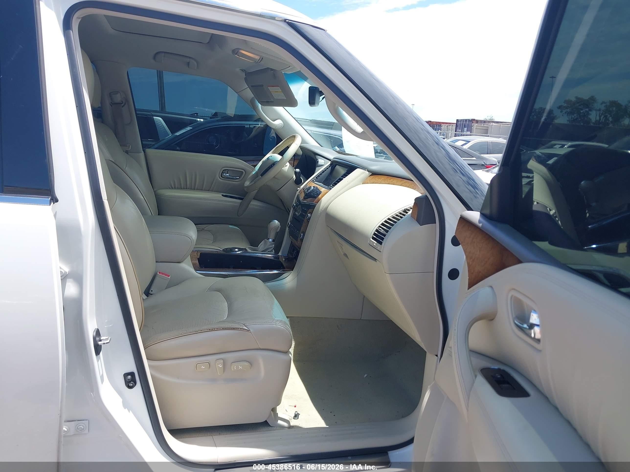 2012 Infiniti Qx56   White vin: JN8AZ2NF9C9519488