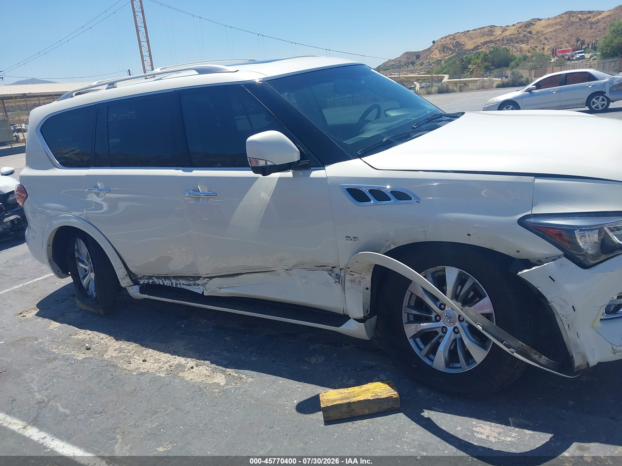 2015 Infiniti Qx80   Белый vin: JN8AZ2NF9F9570090