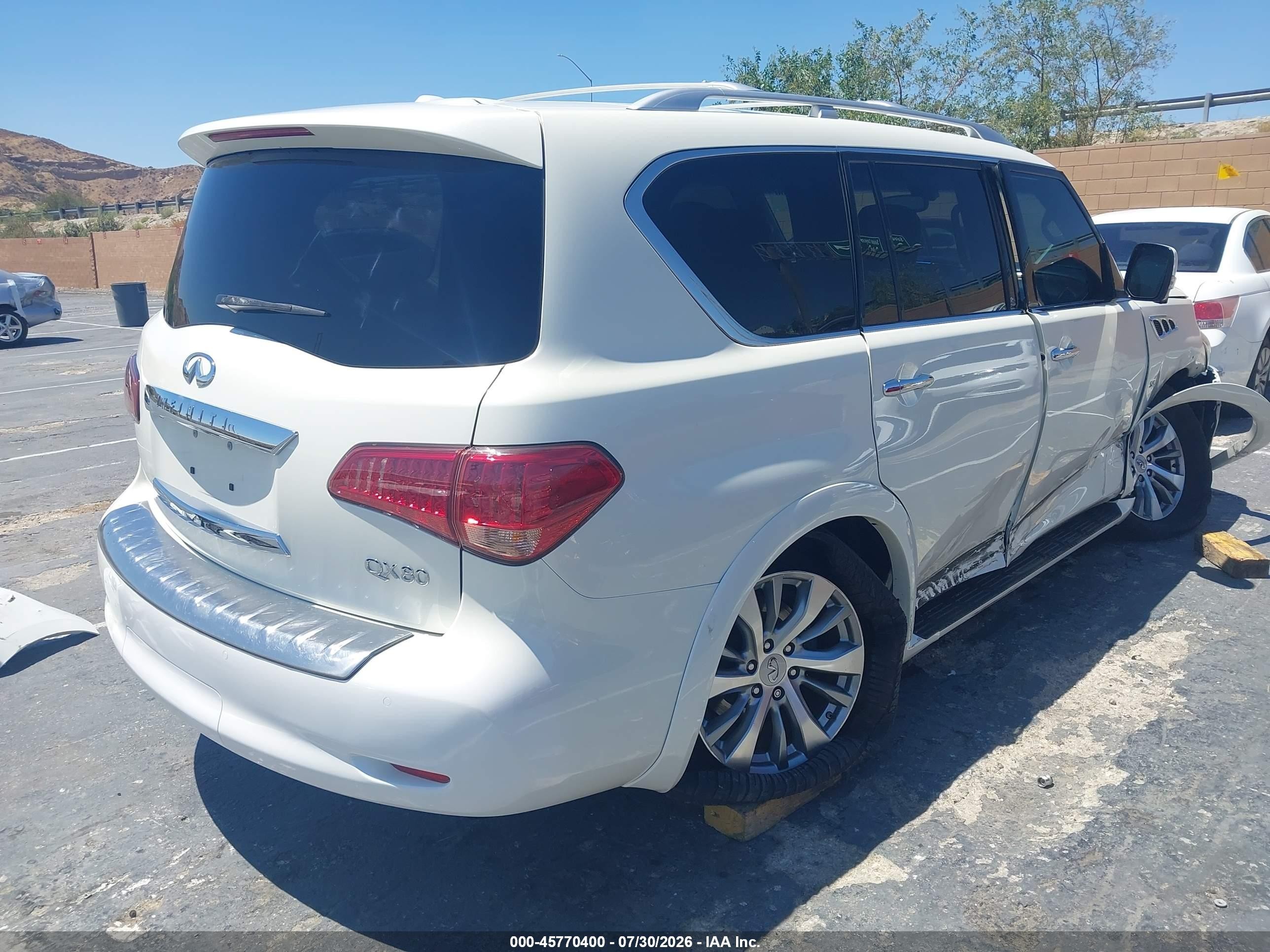 2015 Infiniti Qx80   Белый vin: JN8AZ2NF9F9570090