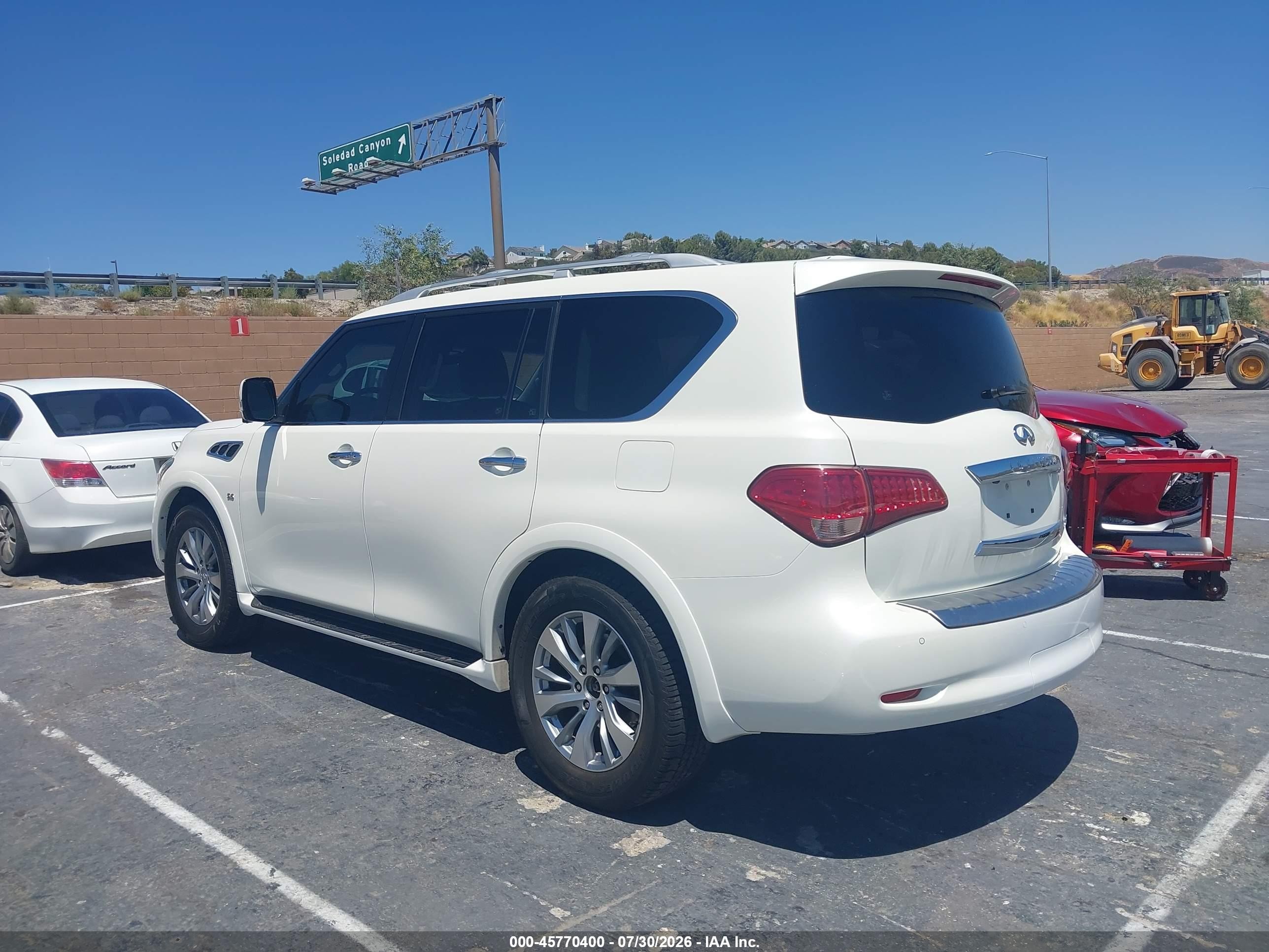 2015 Infiniti Qx80   Белый vin: JN8AZ2NF9F9570090
