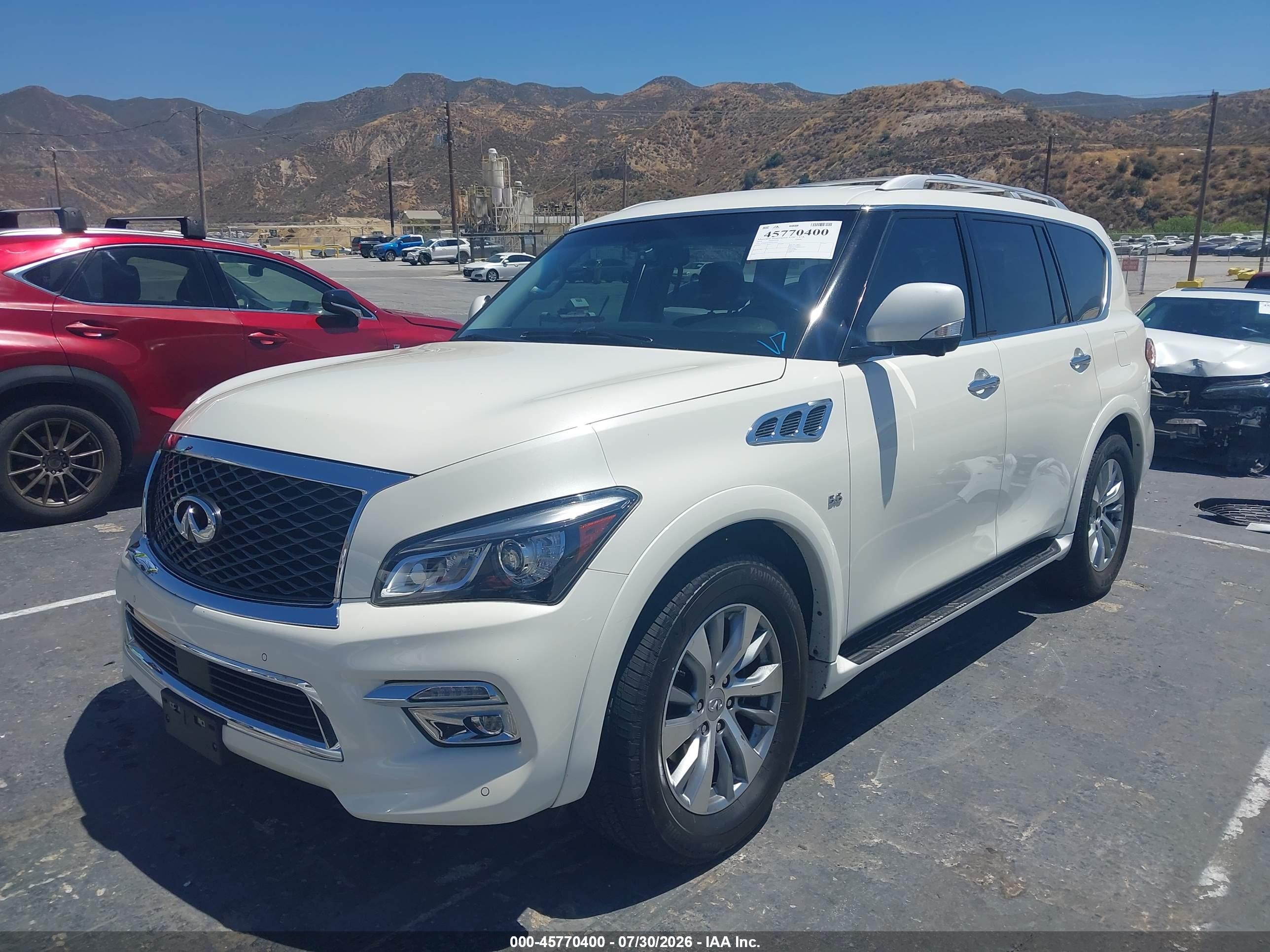 2015 Infiniti Qx80   Белый vin: JN8AZ2NF9F9570090