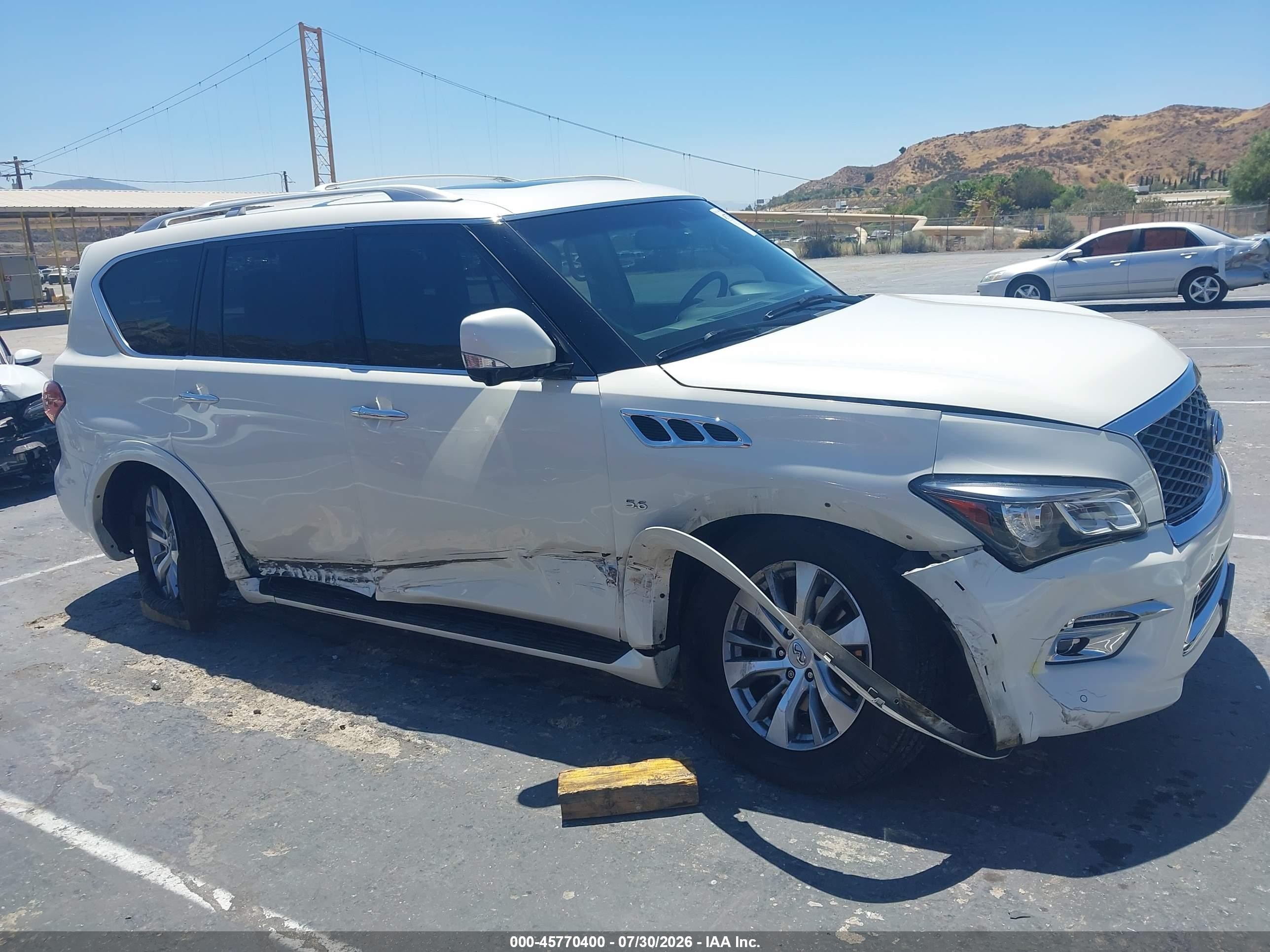 2015 Infiniti Qx80   Белый vin: JN8AZ2NF9F9570090