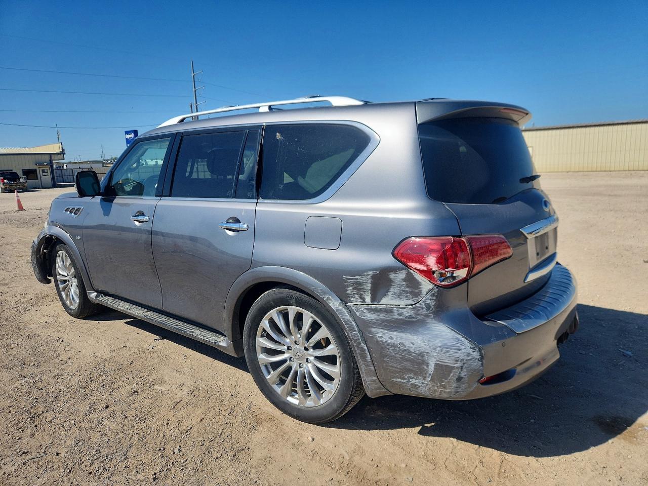 2015 Infiniti Qx80 Base Gray vin: JN8AZ2NF9F9571630