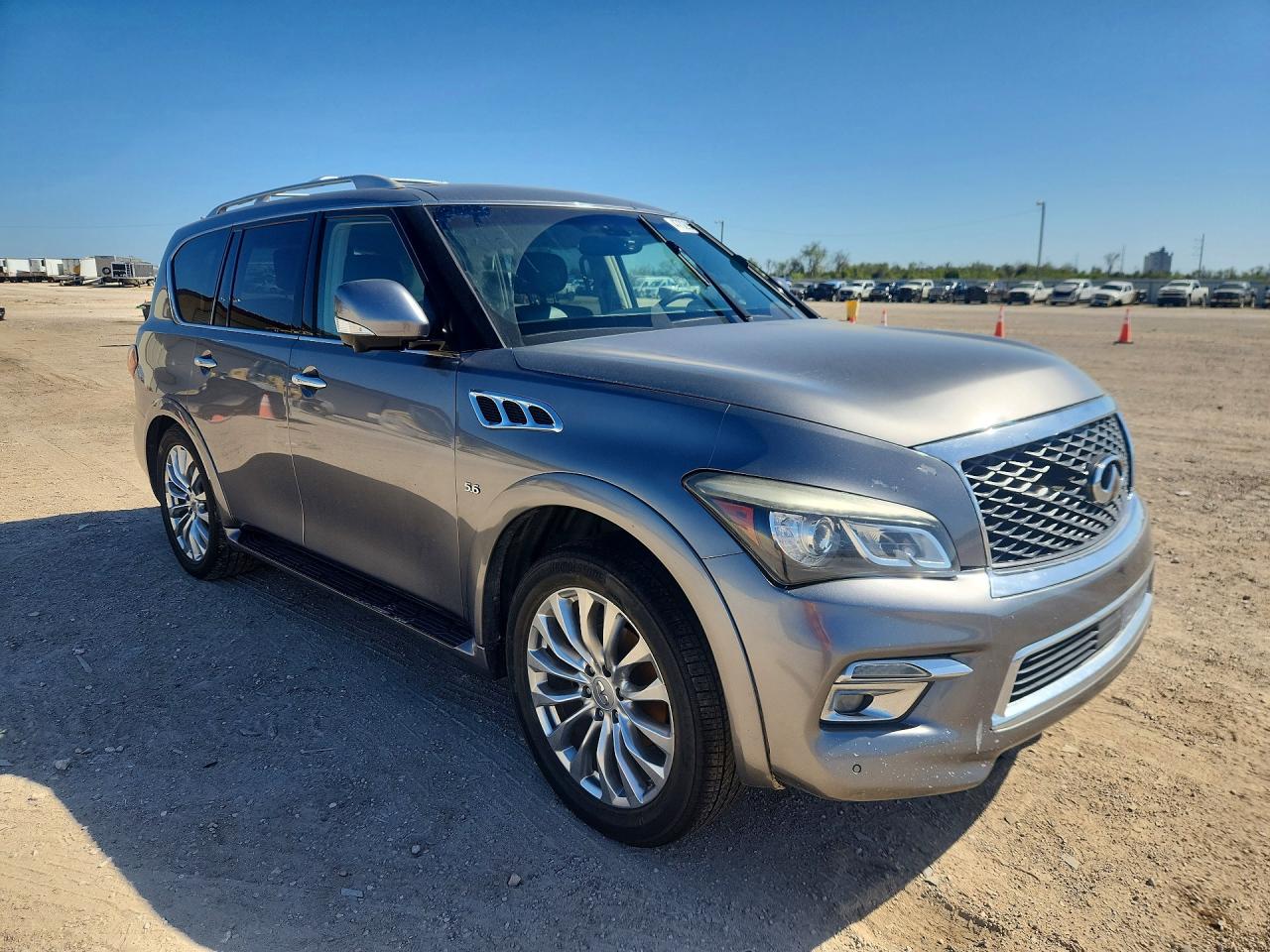 2015 Infiniti Qx80 Base Gray vin: JN8AZ2NF9F9571630