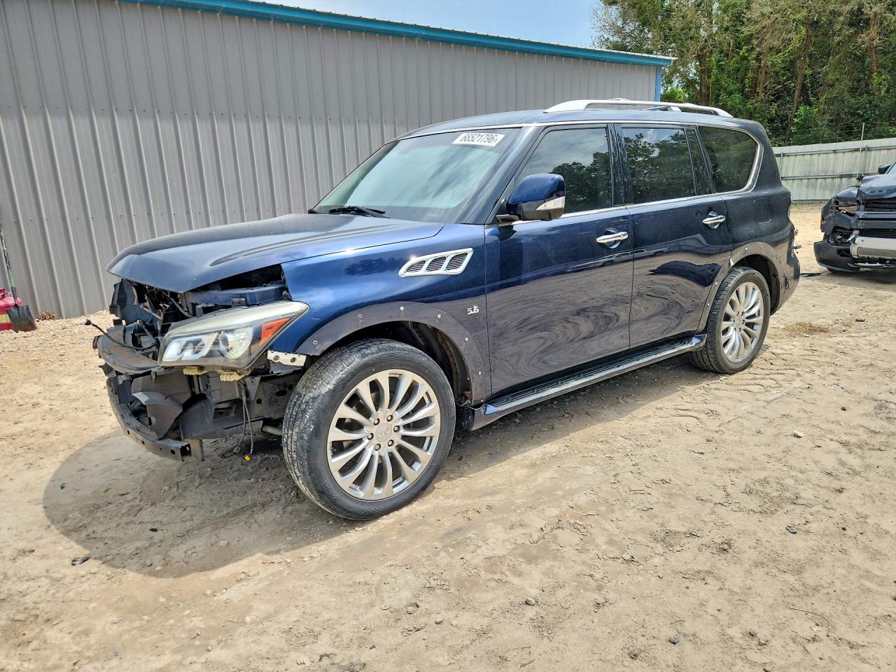 2015 Infiniti Qx80 Base Blue vin: JN8AZ2NF9F9574656