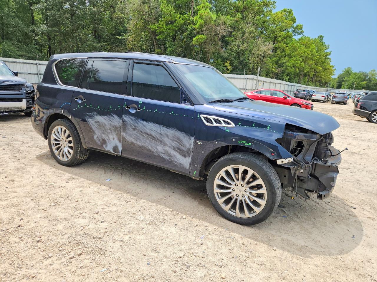 2015 Infiniti Qx80 Base Blue vin: JN8AZ2NF9F9574656