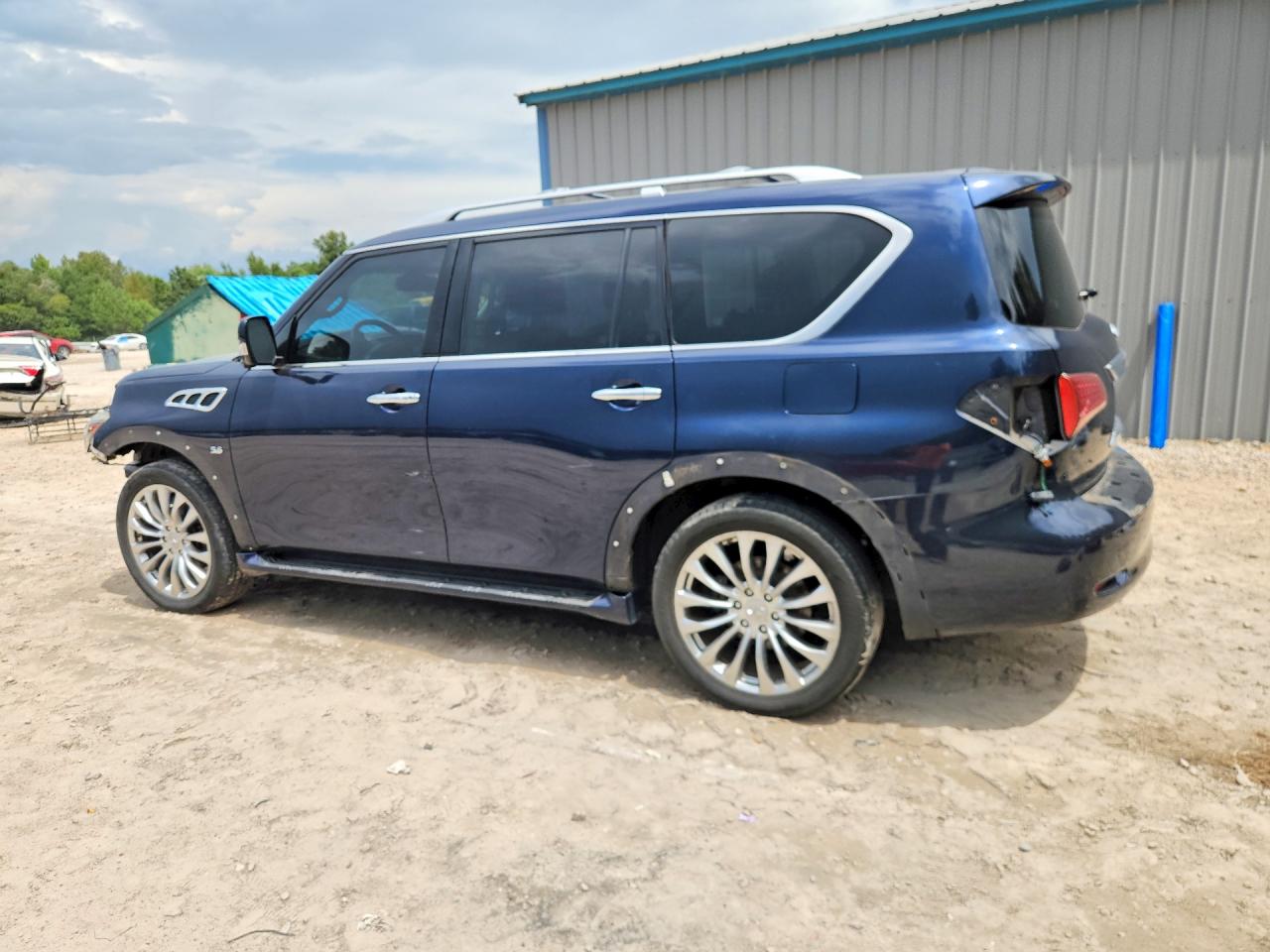 2015 Infiniti Qx80 Base Blue vin: JN8AZ2NF9F9574656