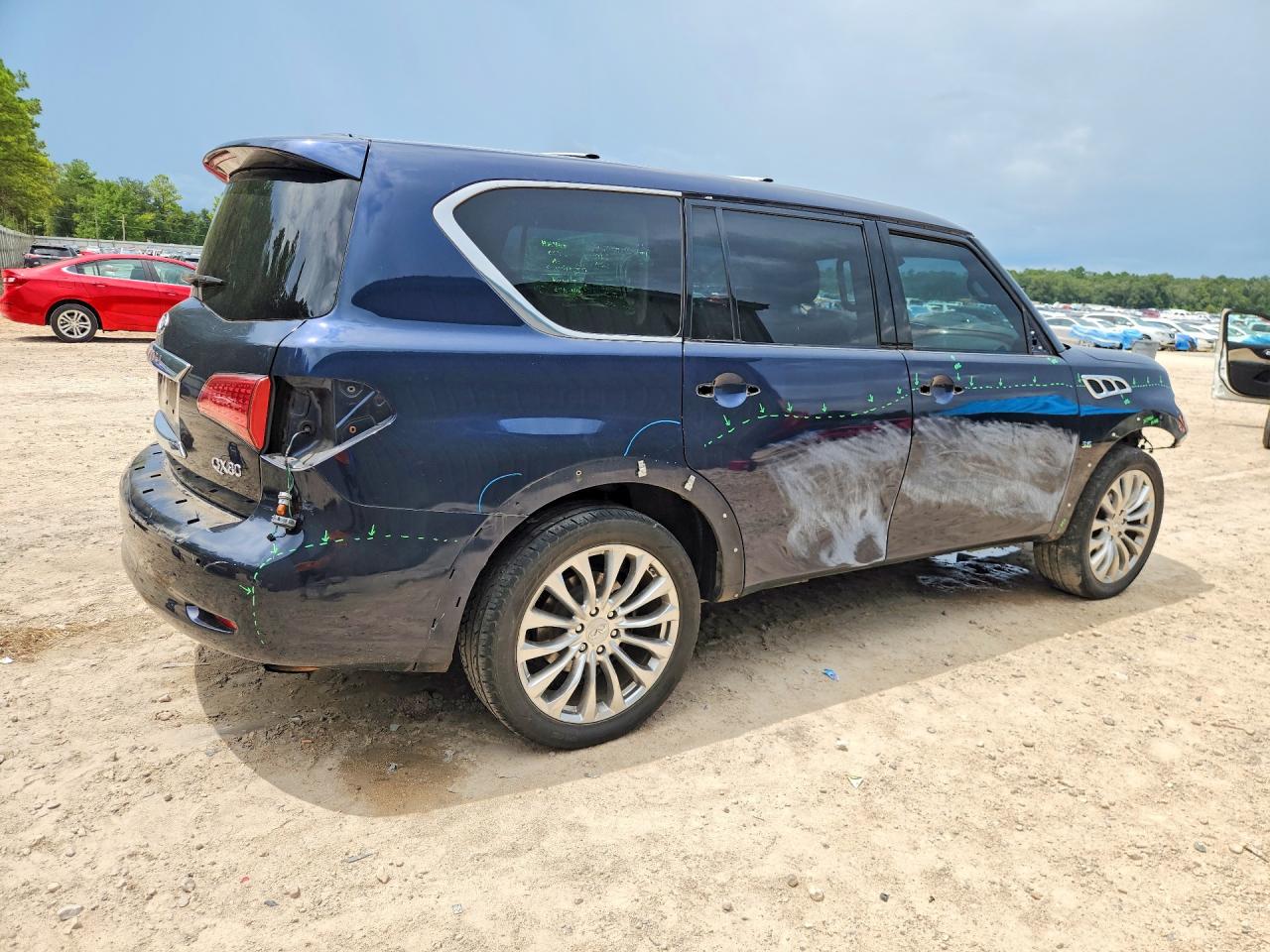 2015 Infiniti Qx80 Base Blue vin: JN8AZ2NF9F9574656