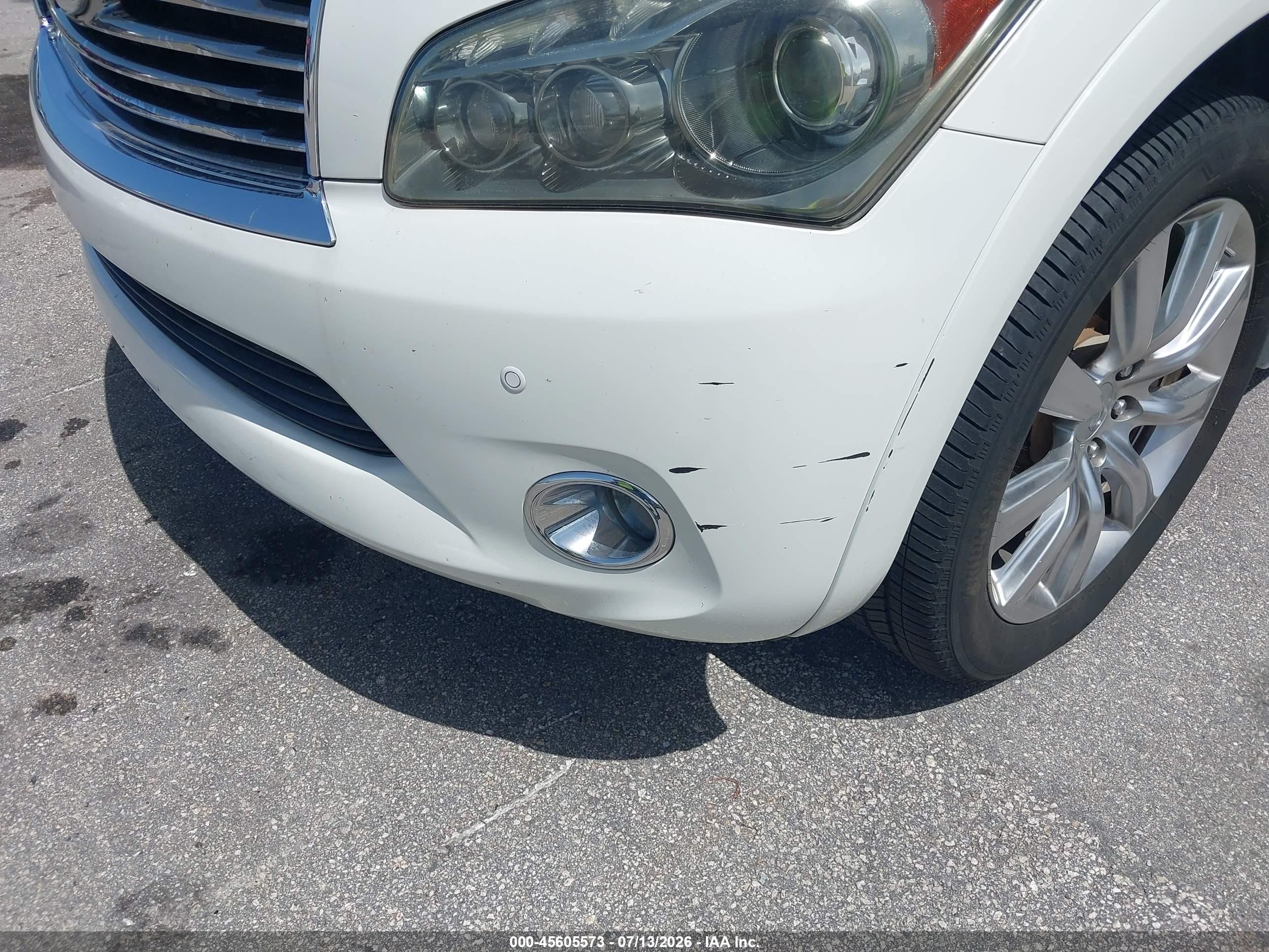 2012 Infiniti Qx56 White vin: JN8AZ2NFXC9518673