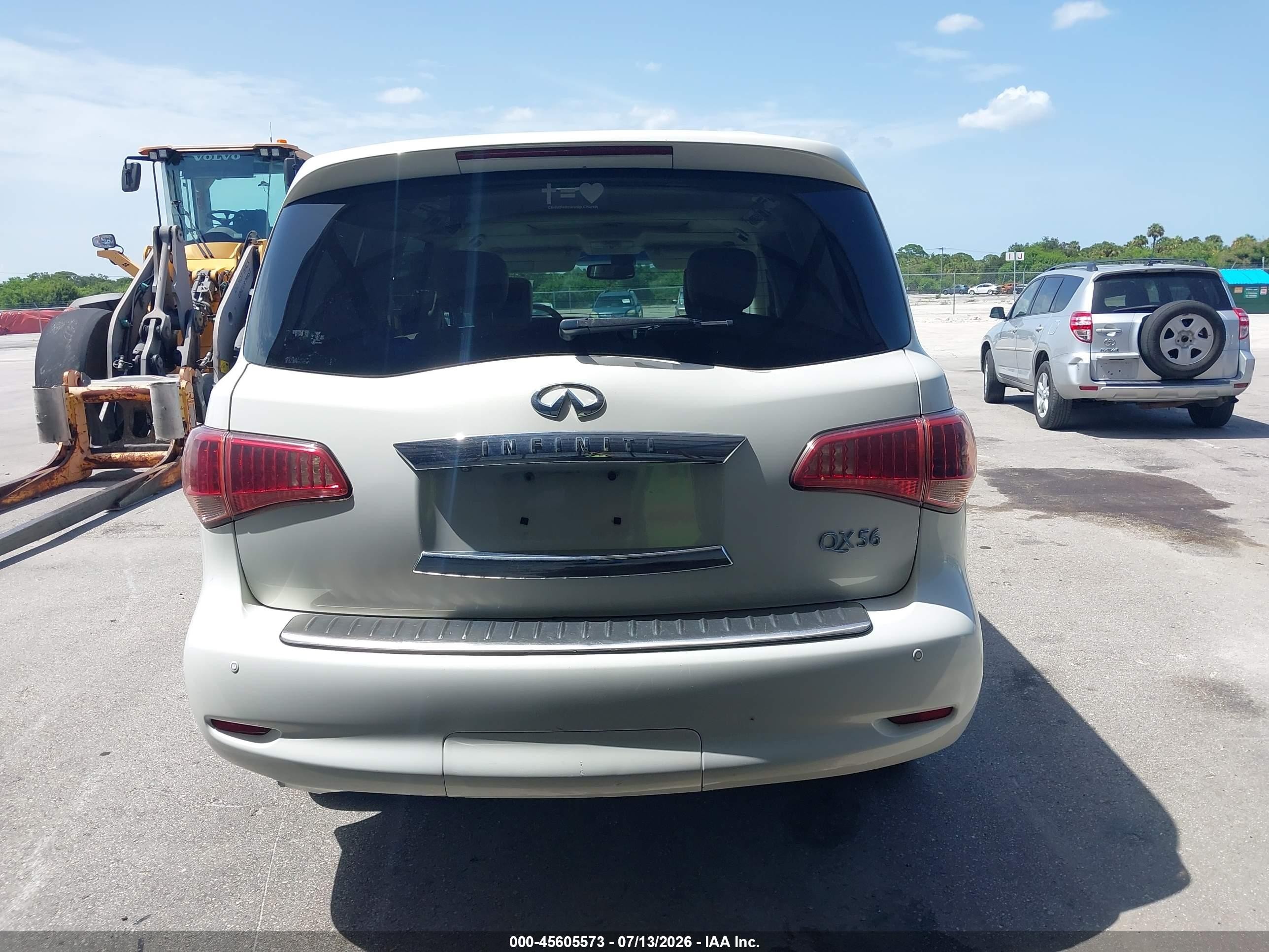 2012 Infiniti Qx56 White vin: JN8AZ2NFXC9518673