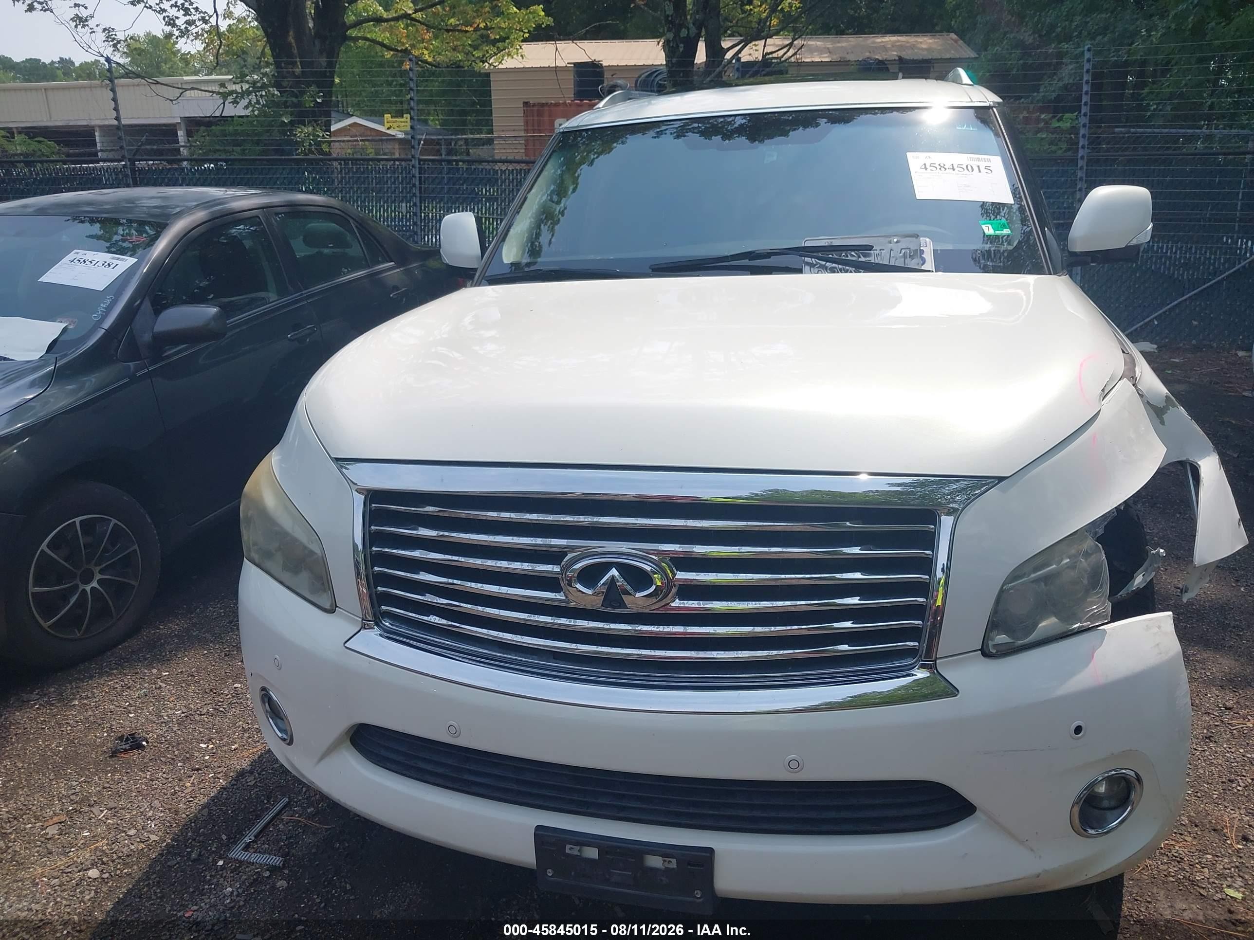 2014 Infiniti Qx80   White vin: JN8AZ2NFXE9551532