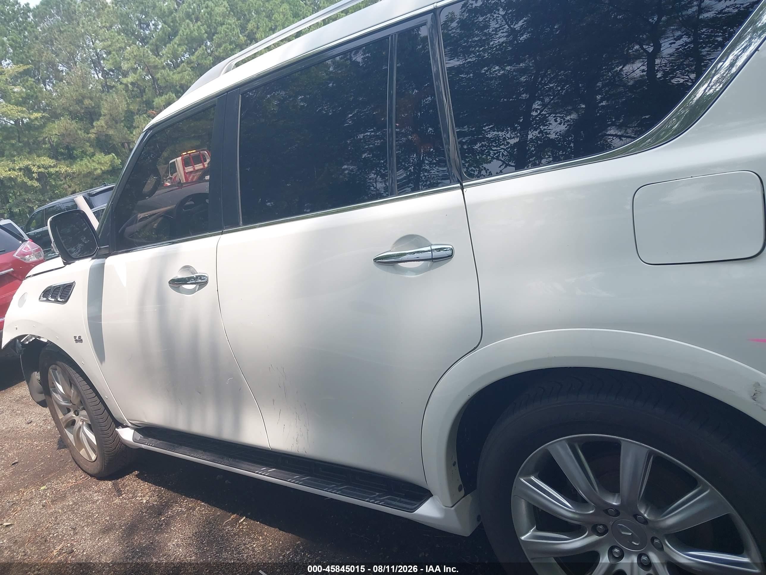 2014 Infiniti Qx80   White vin: JN8AZ2NFXE9551532