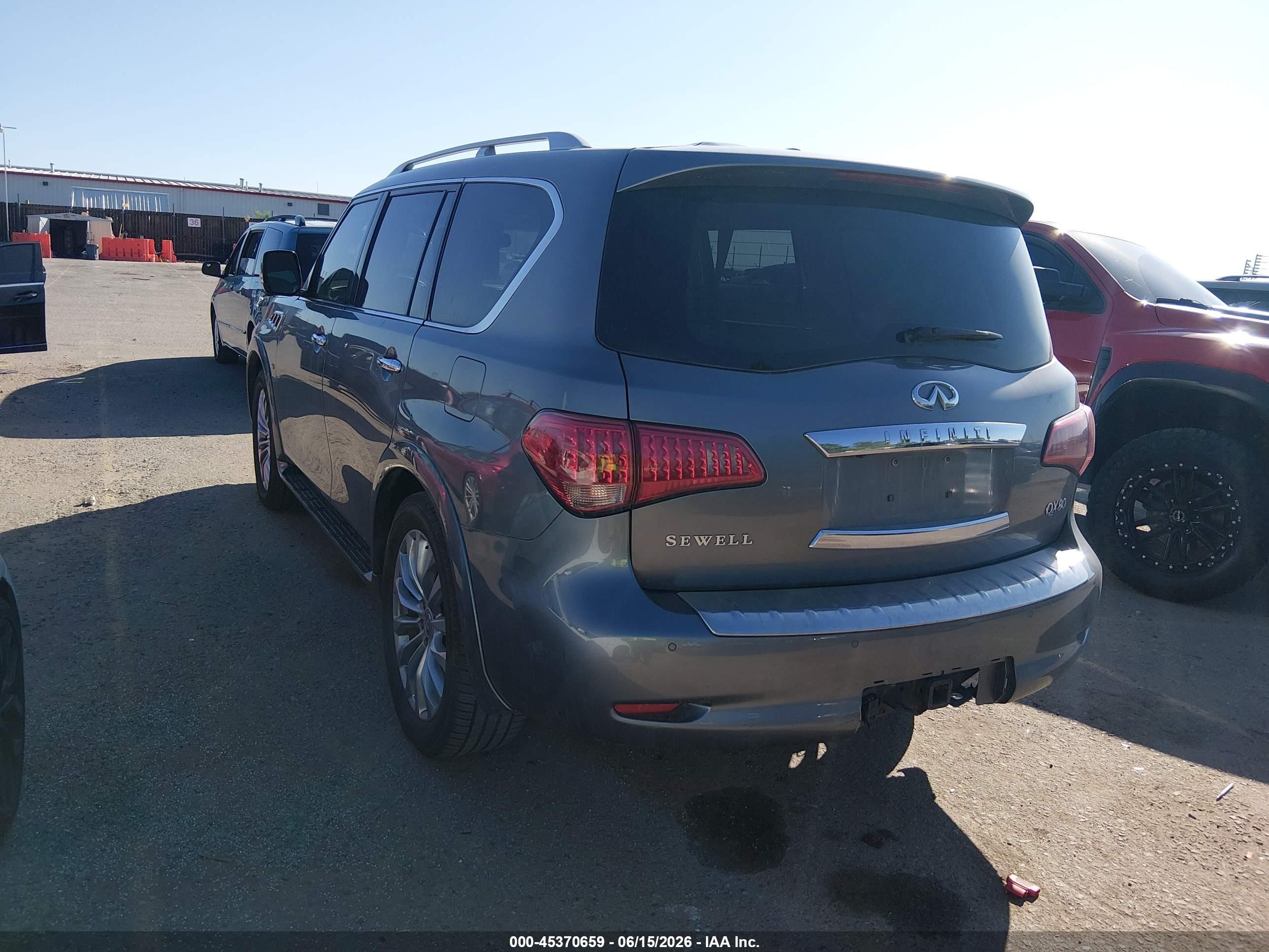 2015 Infiniti Qx80   Gray vin: JN8AZ2NFXF9572463