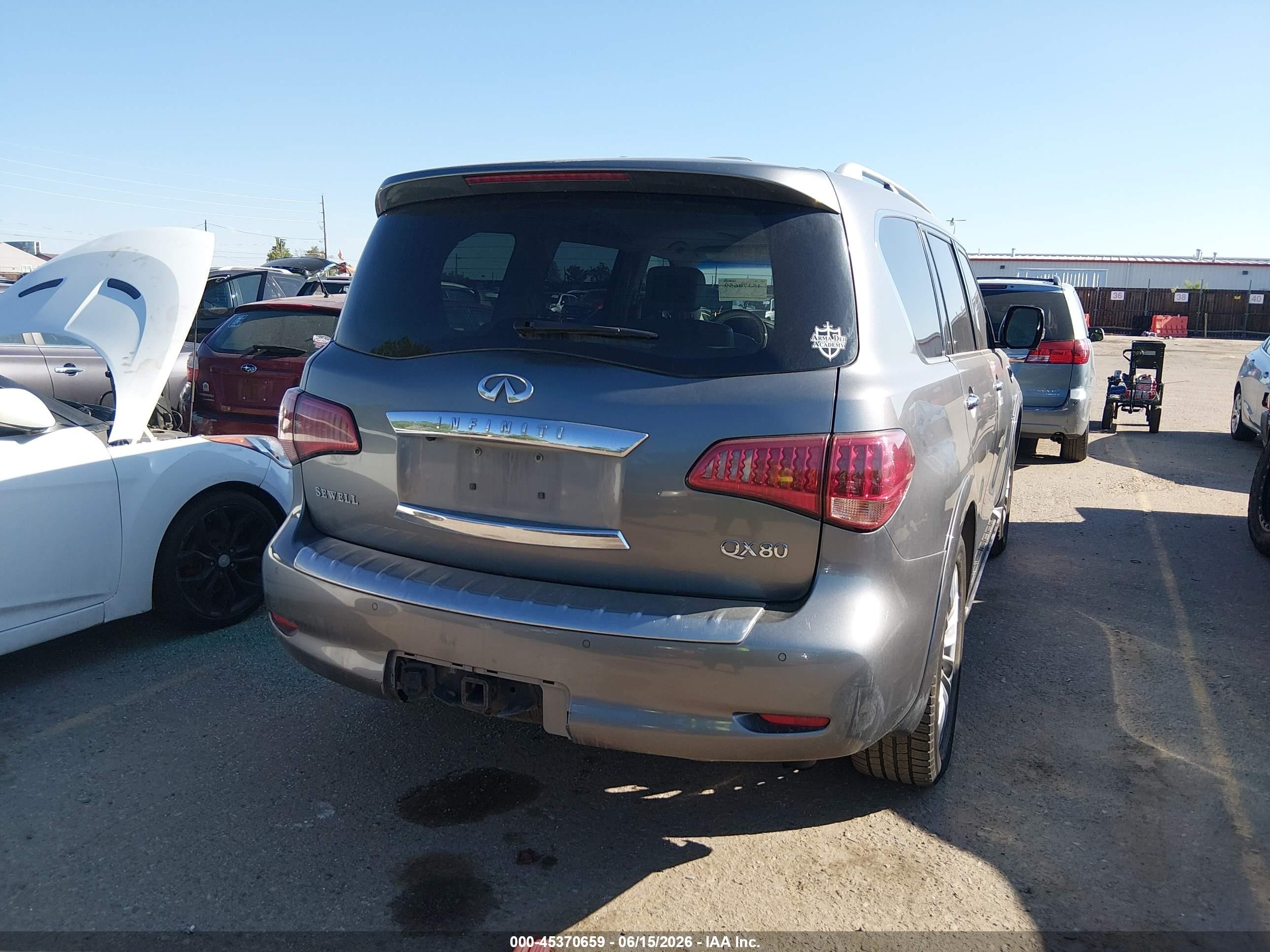 2015 Infiniti Qx80   Gray vin: JN8AZ2NFXF9572463