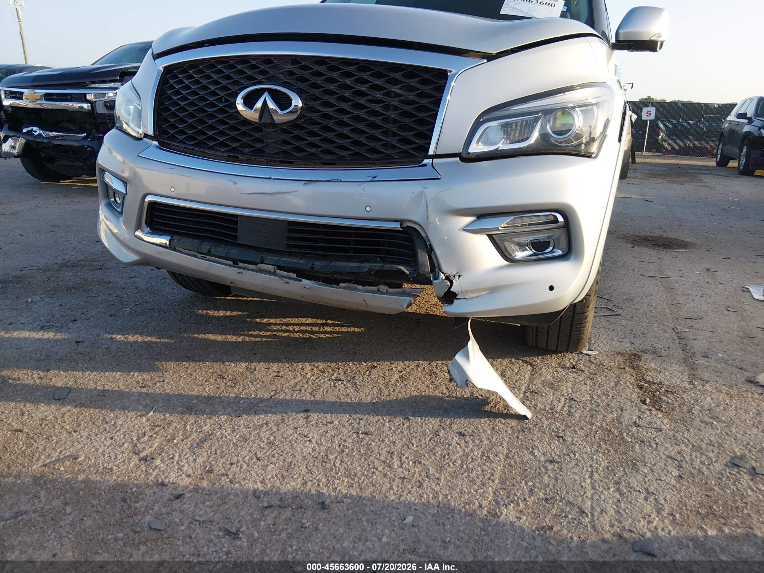 2015 Infiniti Qx80 Silver vin: JN8AZ2NFXF9573810