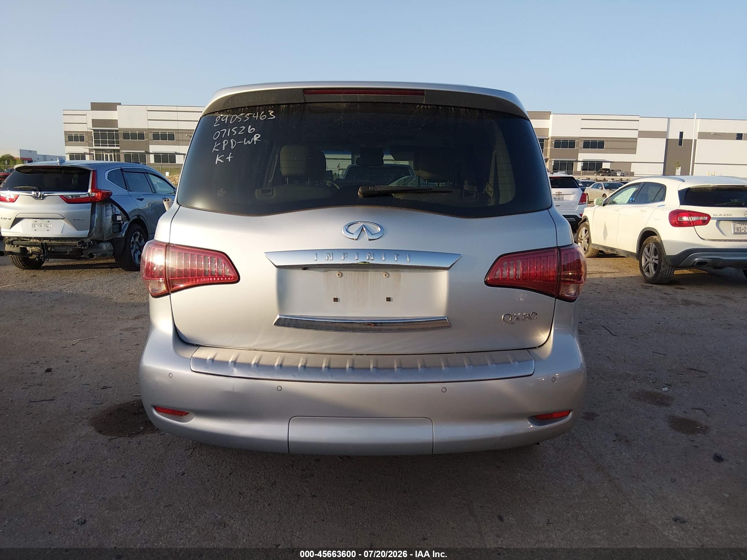 2015 Infiniti Qx80 Silver vin: JN8AZ2NFXF9573810
