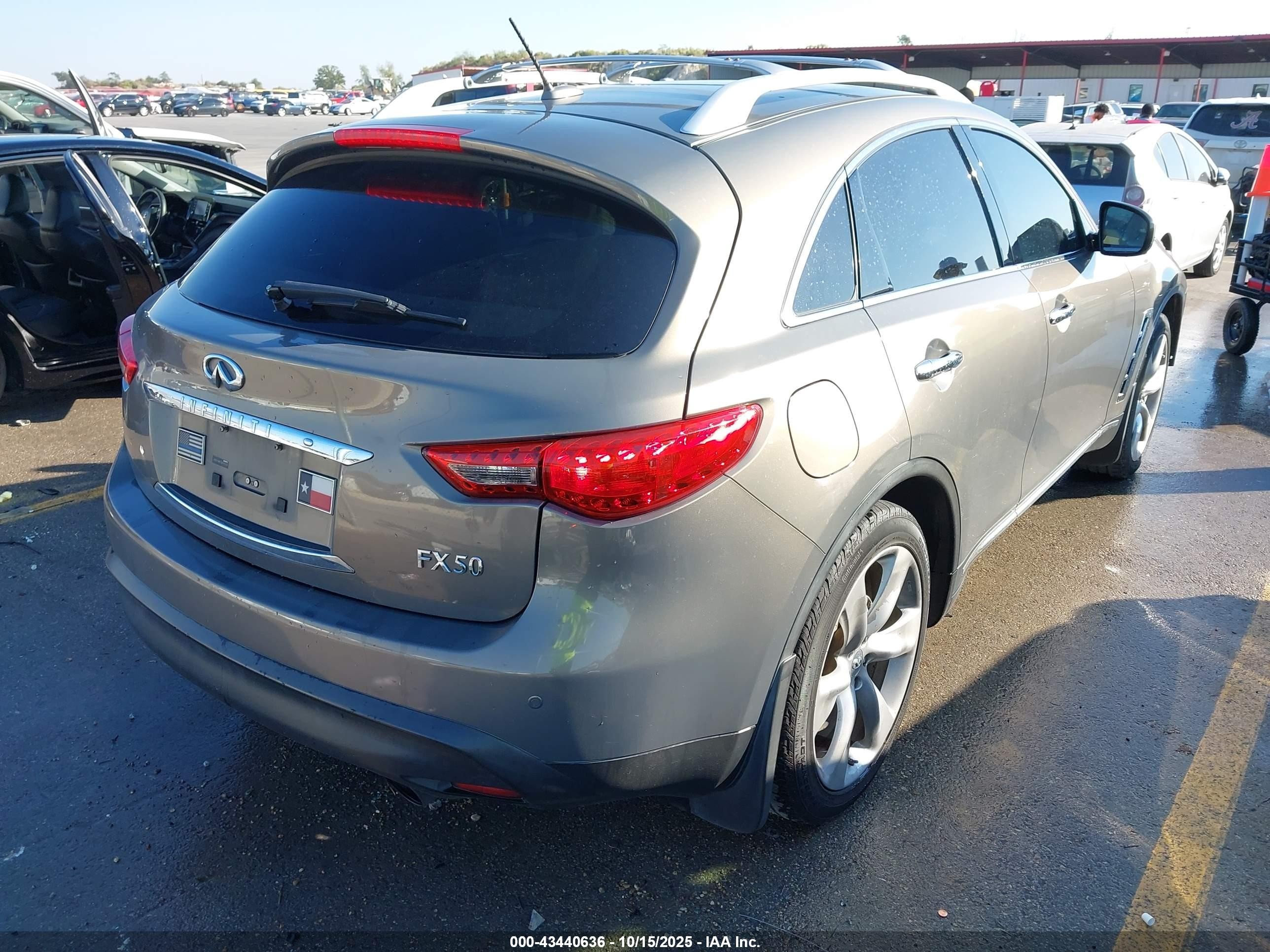 2012 Infiniti Fx50   Silver vin: JN8BS1MW1CM180128