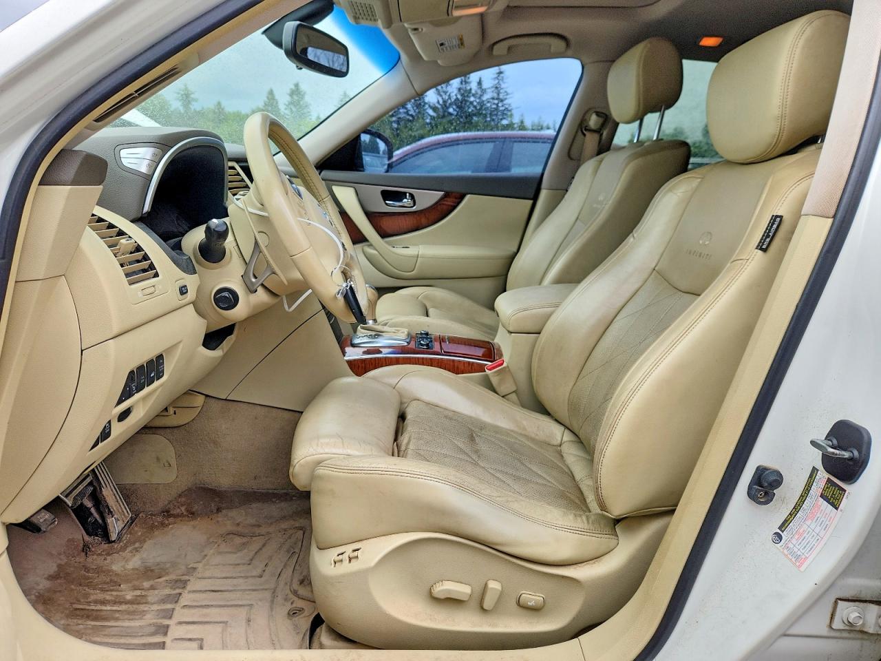 2012 Infiniti Fx50 Base White vin: JN8BS1MW9CM180295